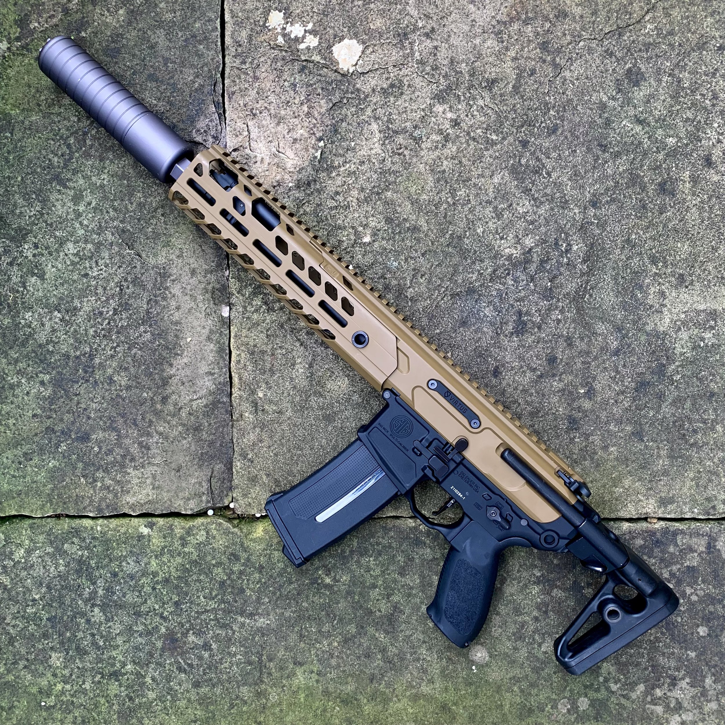 VFC Sig Sauer MCX Tan Black Suppressor