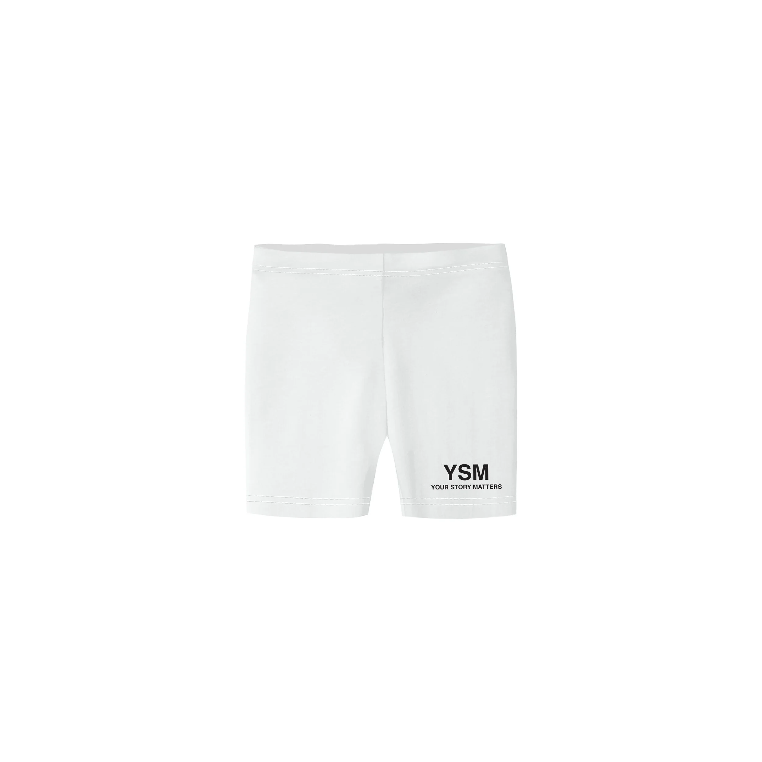 BASICS BIKER SHORTS - WHITE