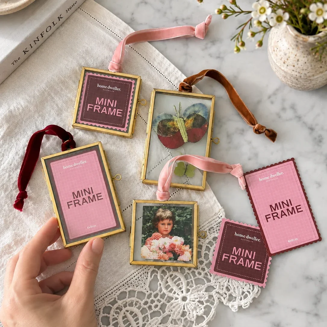 Mini Brass & Glass Keepsake Frames