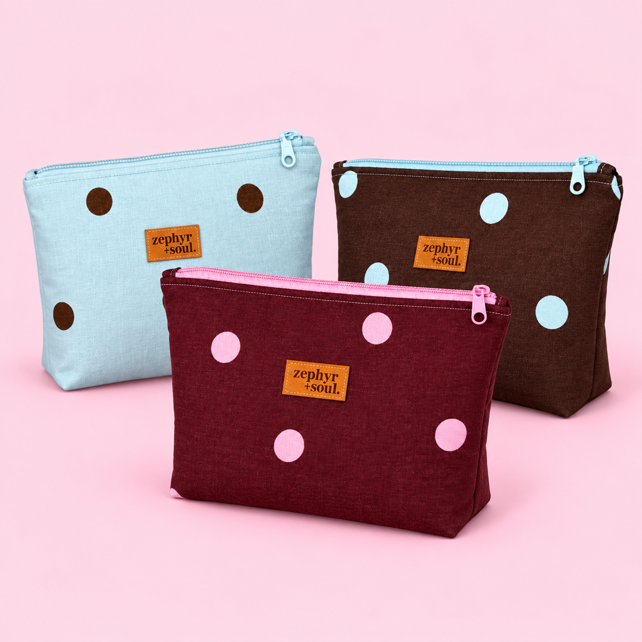 Zephyr + Soul Large Zipper Pouch
