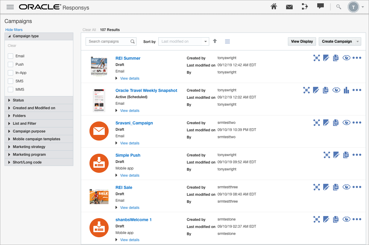  Manage Campaigns 