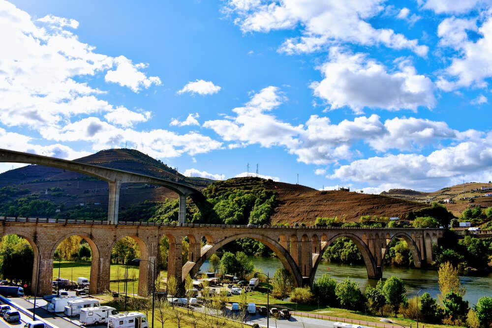Régua Highway Bridge (foreground); Miguel Torga Bridge (background)