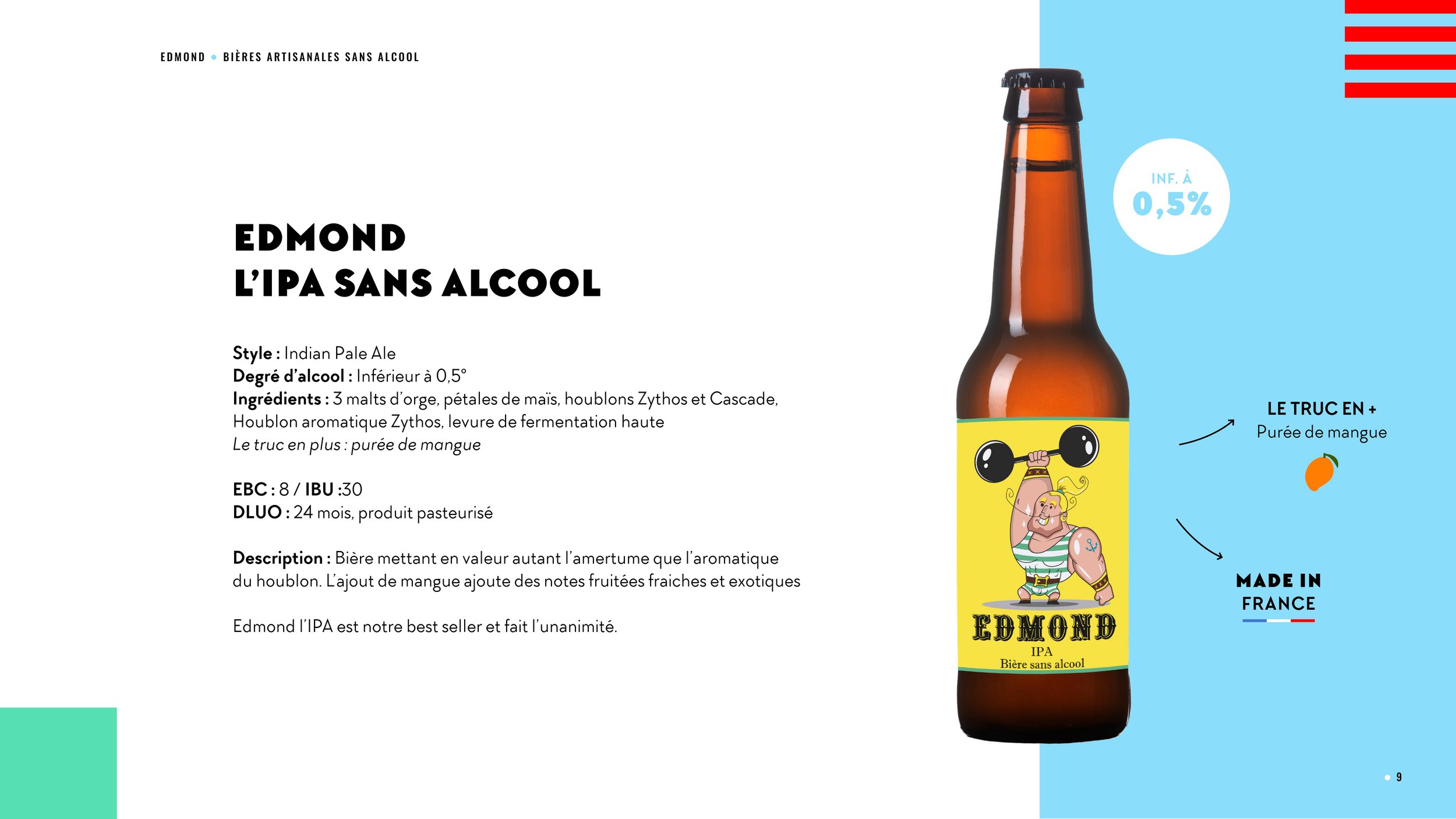 Edmond la bière sans alcool artisanale et françaises