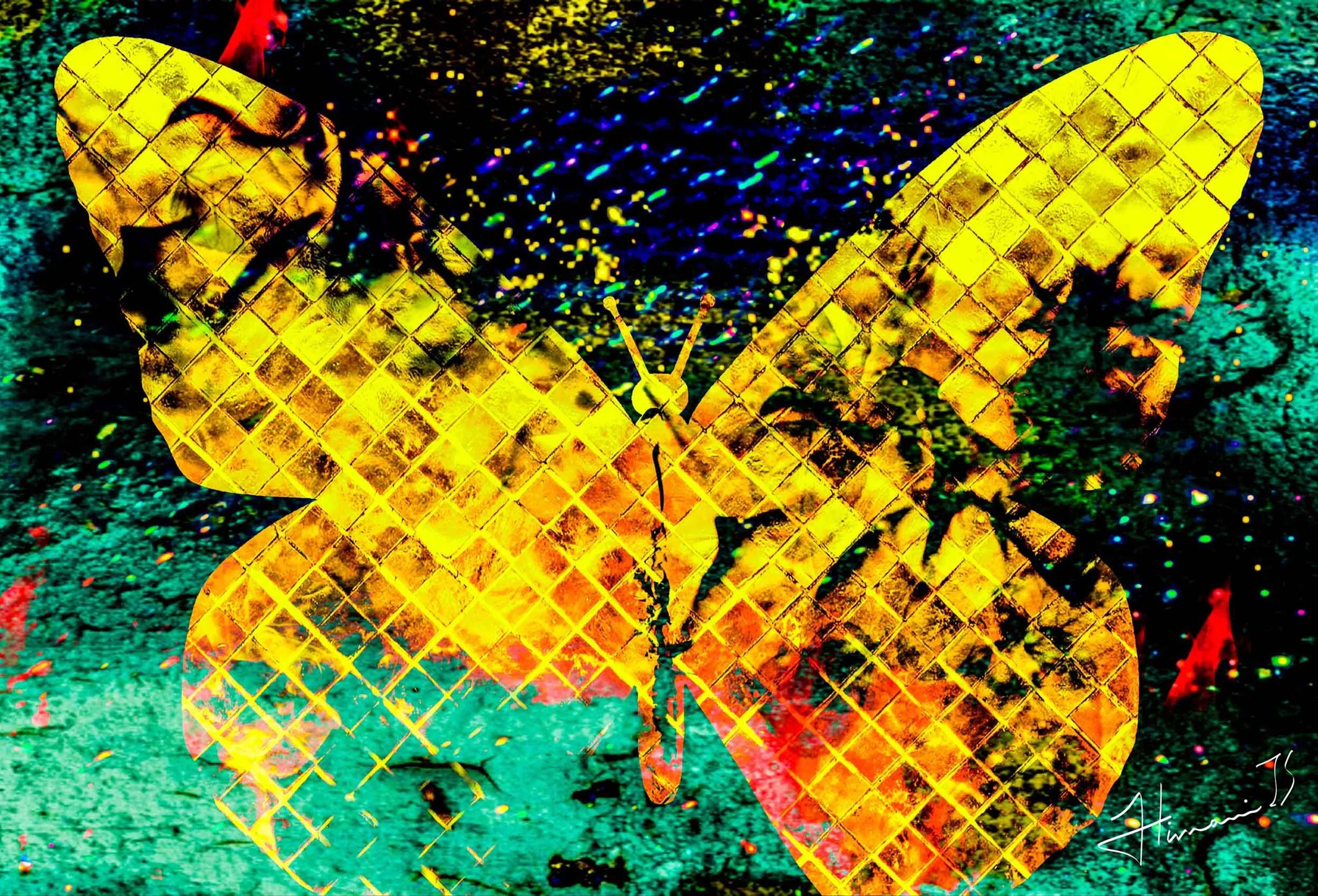 metamorphosis (golden)- stretched canvas