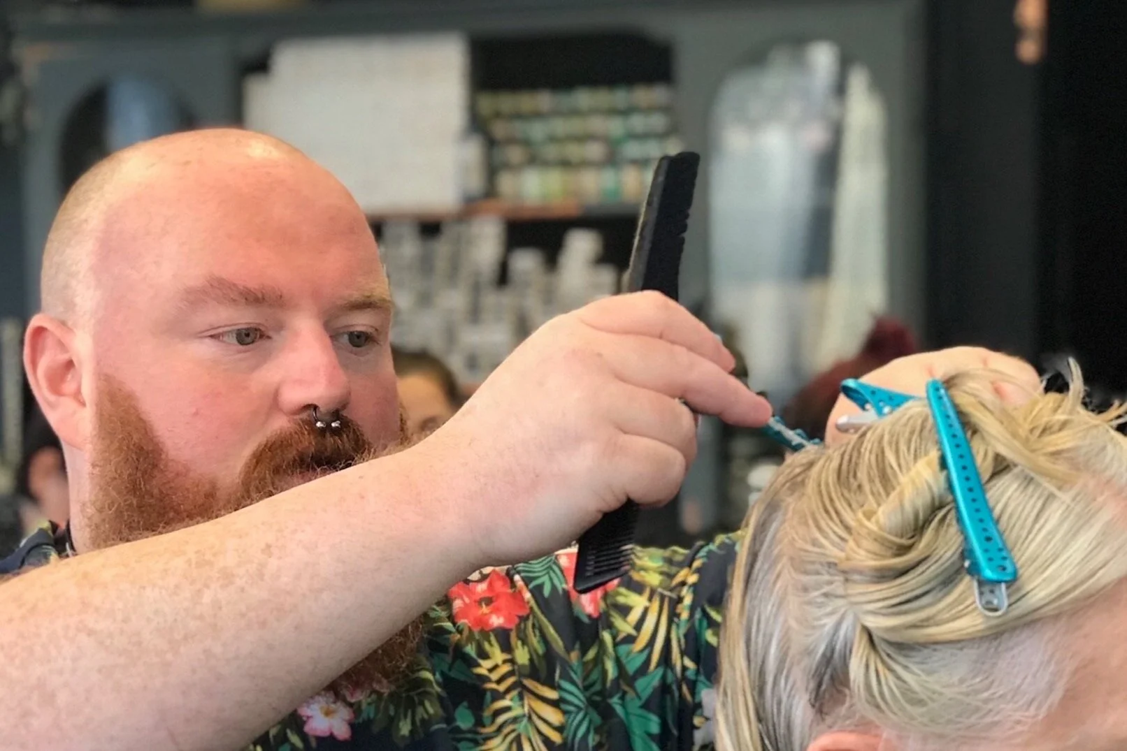 JamesB Cutting Hair in JamesB Hair Bedminster Bristol