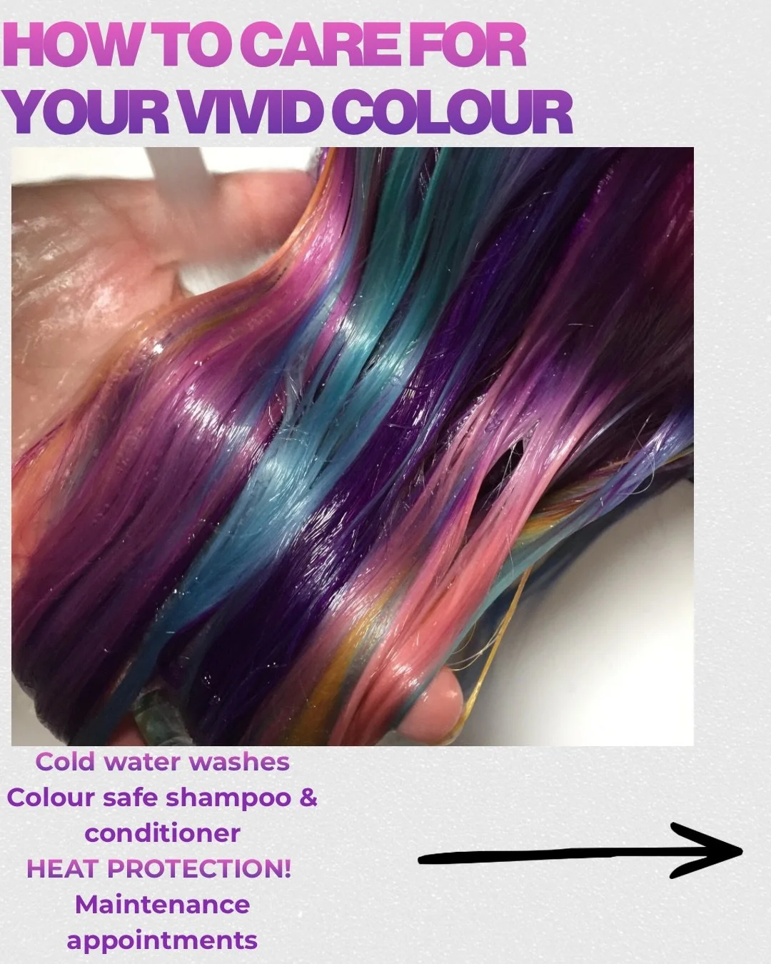 At JamesB we pride ourselves in achieving vibrant VIVIDS ! 
We want you to take care of your hair and keep it bright, so here are some tips 🌈🧚🏻&zwj;♀️🧚&zwj;♂️
#jamesbhair #vividhair #creativecoloring #bedminstersalon #hairtoptips
