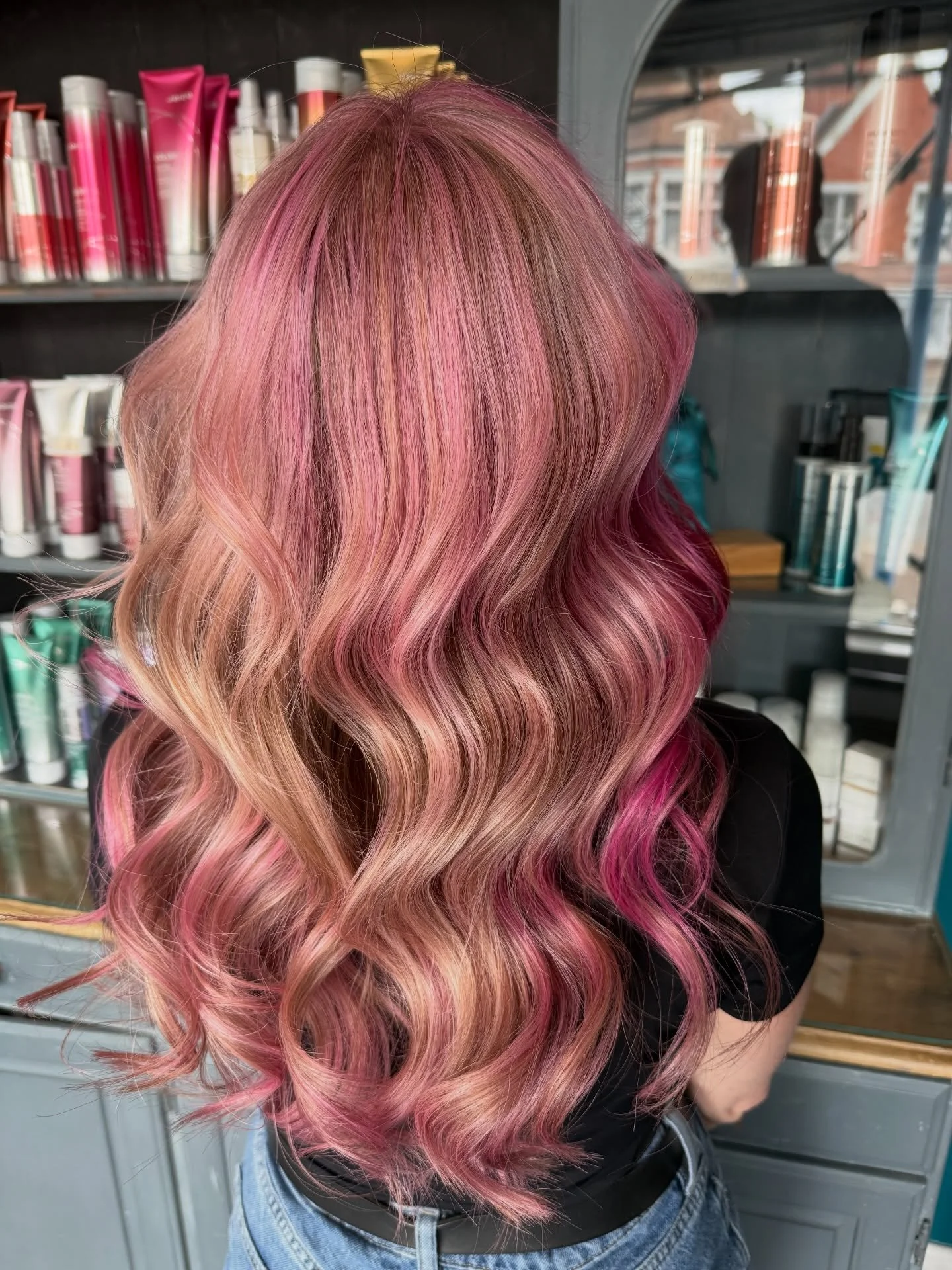 Strawberry ice cream anyone 🍓🍦 OBSESSED with this melted pink look on one of our gorgeous OG clients! #pinkhair #pinkhairbristol #bedminstersalon #bristolstylist #jamesbhair
