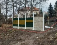 konečná instalace akustického prefabrikovaného dílce