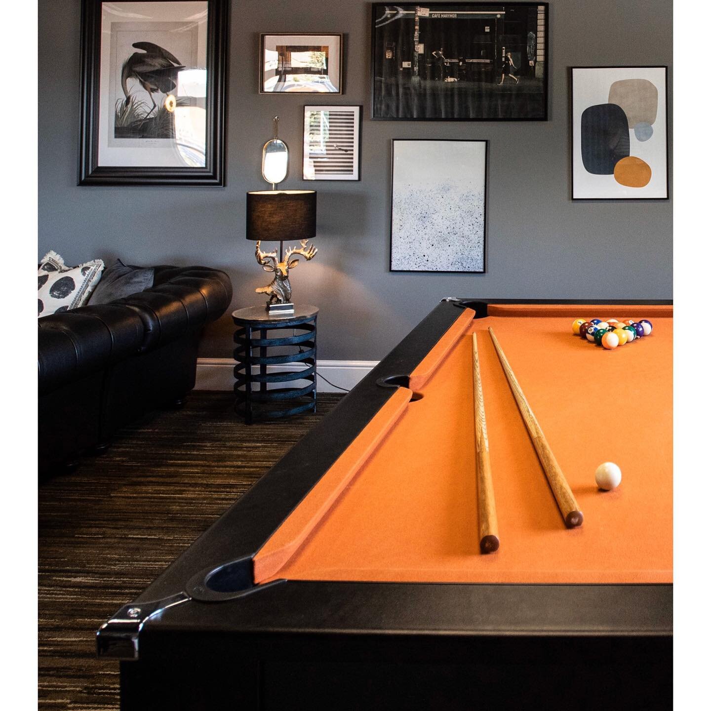 SOCIAL SPACE// Custom made pool table in this company&rsquo;s signature colour... this coolest breakout space should really have an entry charge at the door! 🧡