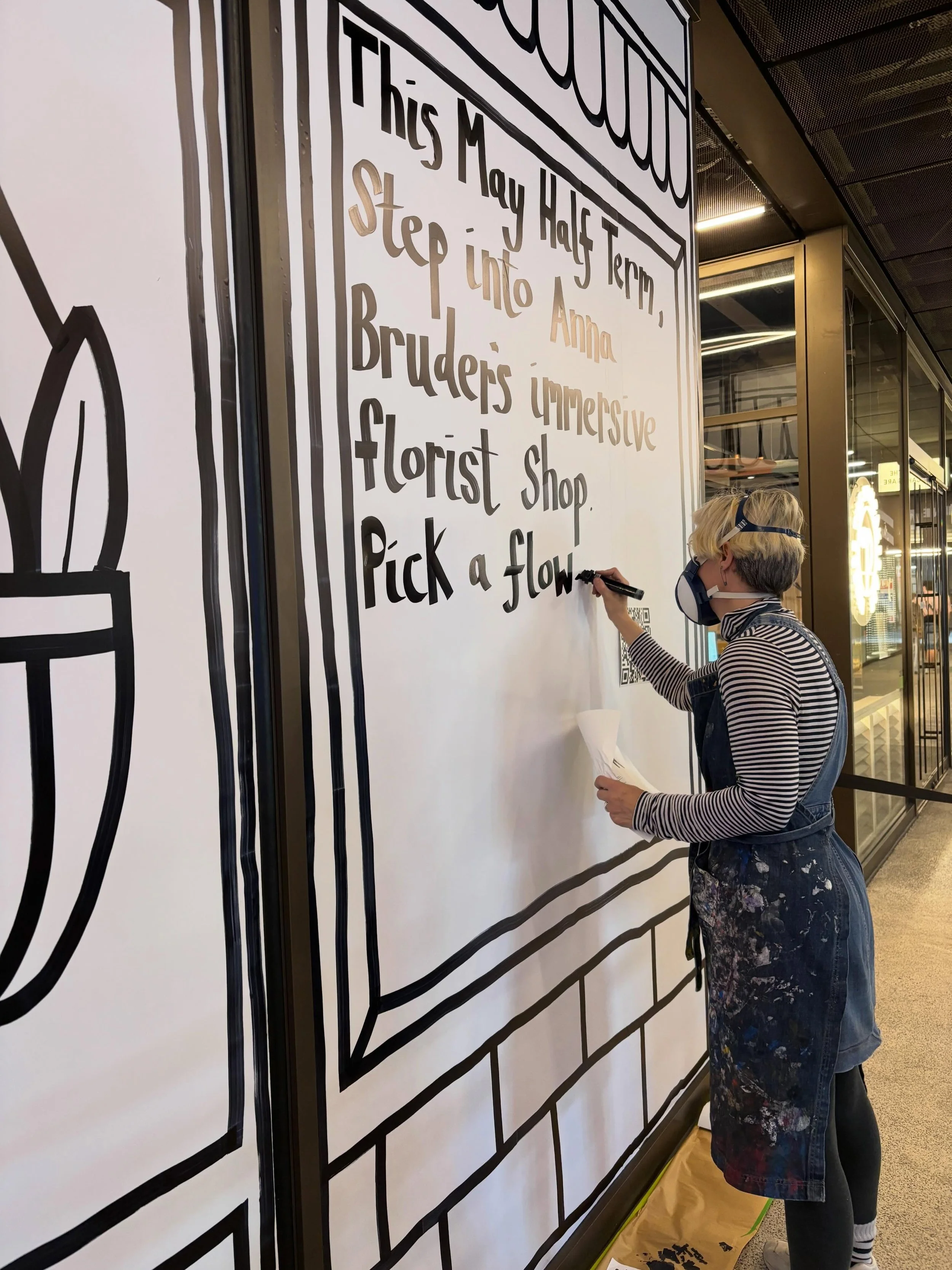 Super fun photos from today&rsquo;s live drawing of A Line Florist @batterseapwrstn Get booking your tickets 23rd-31st May. After a sold-out run at The Museum of Modern Art in New York City during February half term, A Line Florist lands at Battersea