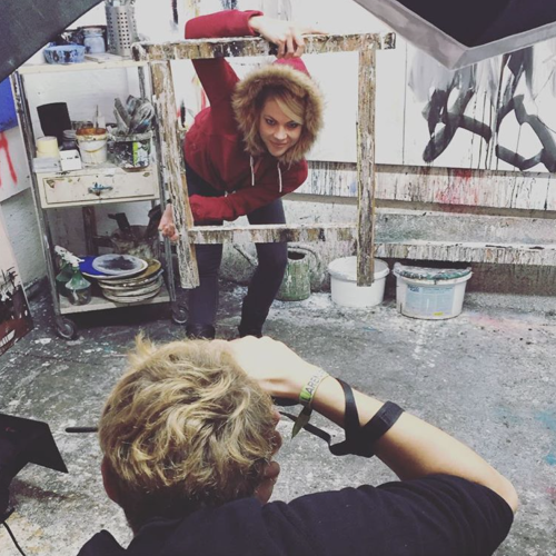 Für einen Tag wurde mein Atelier zum Fotostudio von Jael
