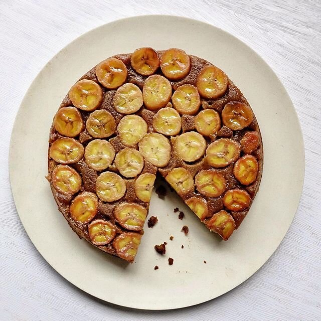 Sticky Upside-Down Banana Cake.

Who else loves banana cake? This is one of my childhood favourites. I remember when my Nana would make it with her over-ripe bananas, and I&rsquo;d munch on a warm slice straight out of the oven.

With my own gluten a