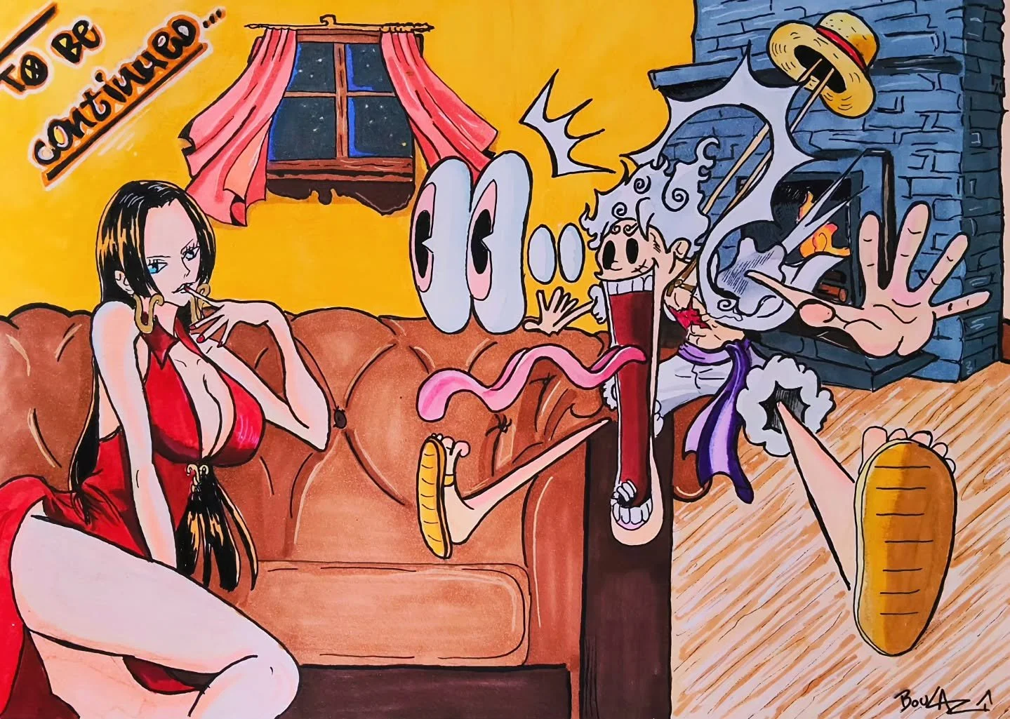 Reunitzd 
To be continued...
D'apr&egrave;s Oiichiro Oda

Mixed media on paper 
42 x 29,7 cm

#onepiece #gearfive #mangaart #fanart #reunited #art