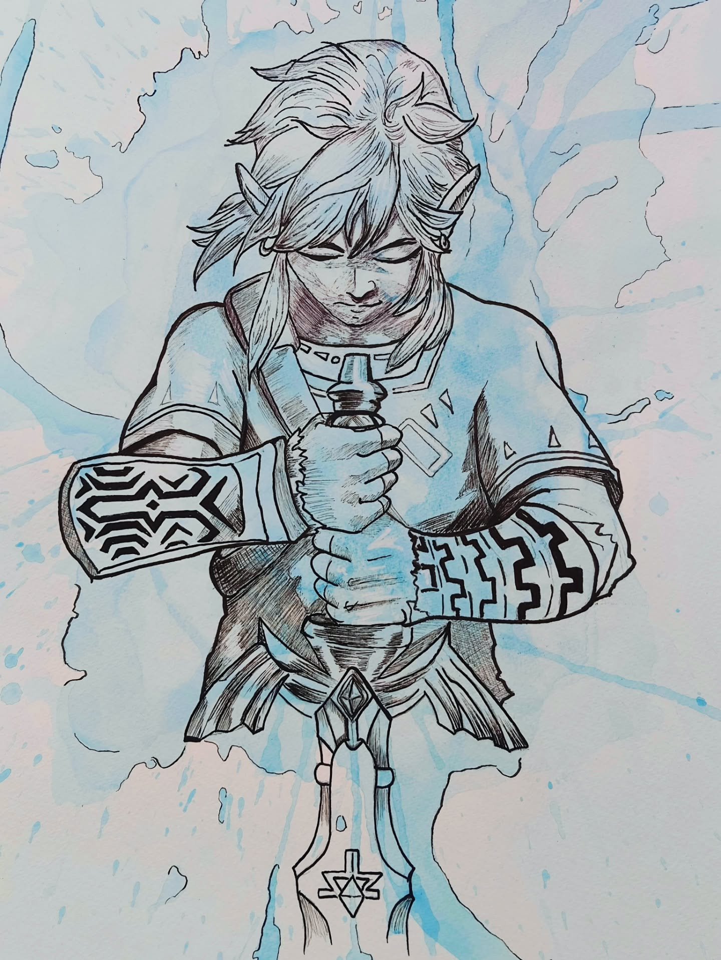 Link 

Aquarelle et encre 
A3

#zeldabreathofthewild  #fanart #watercolor