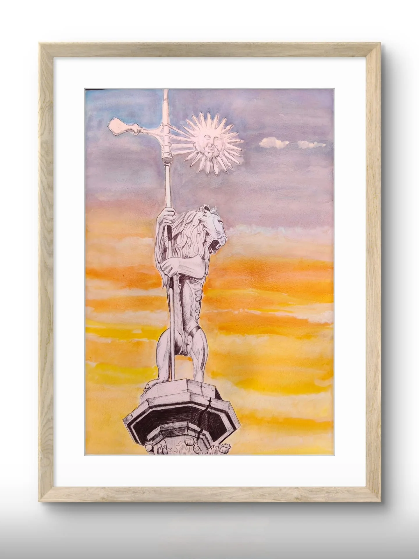 Le lion d'Arras
Stylo et aquarelle sur papier 
29.7x42 cm 
@villearrasofficiel @arras.vibes

#arras #lion #watercolor #sunset