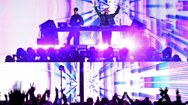 (L-R) Kaskade and deadmau5 – SXSW 2023 – Photo by Nicola Gell/Getty Images for SXSW