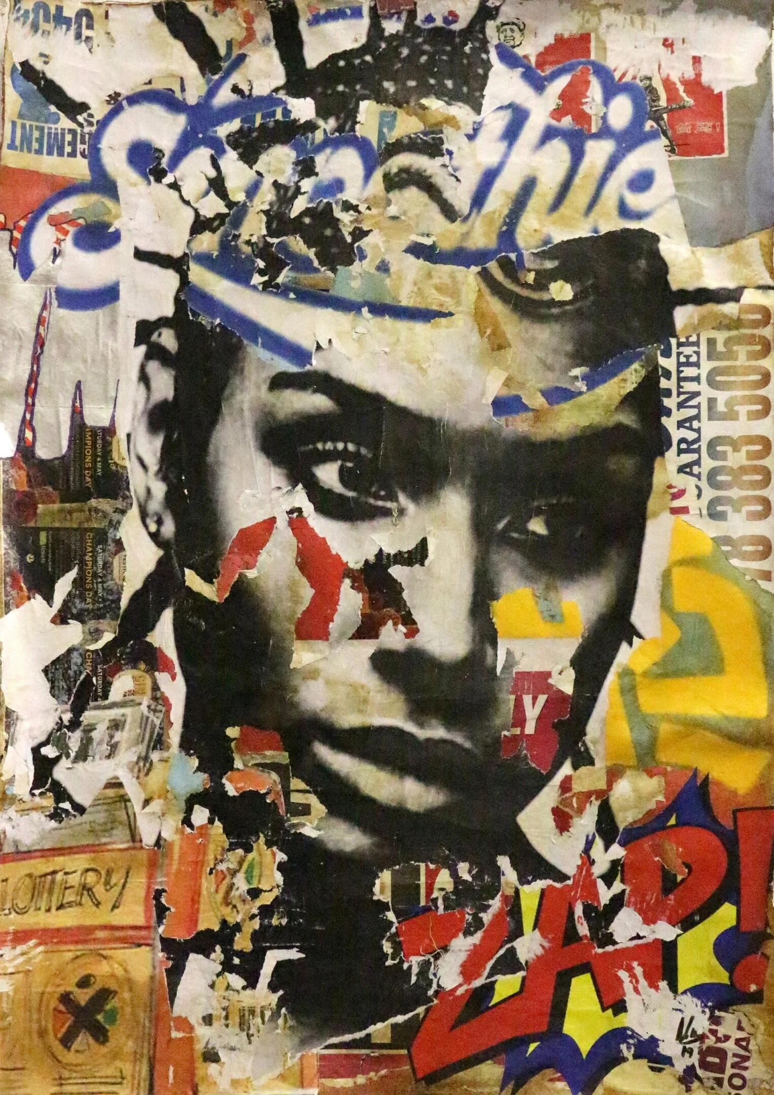 Smoothie | Collage on canvas 100cm x 71cm Framed 2019 | Price available on request