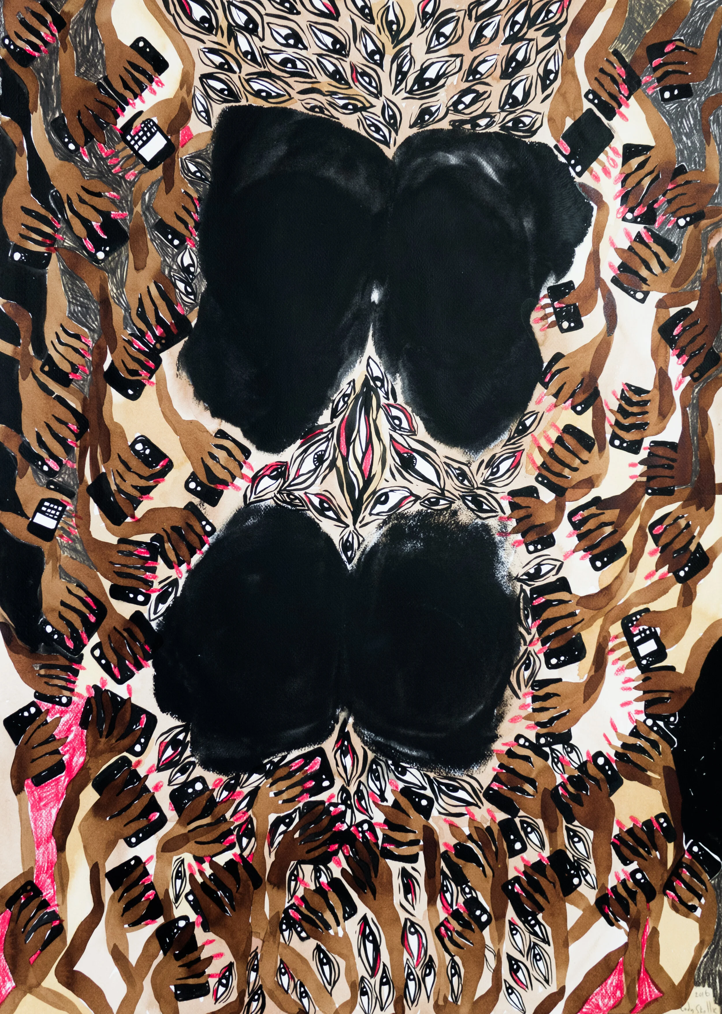 Looking at you | Ink on fabriano 104cm X 73cm 2016 | SOLD