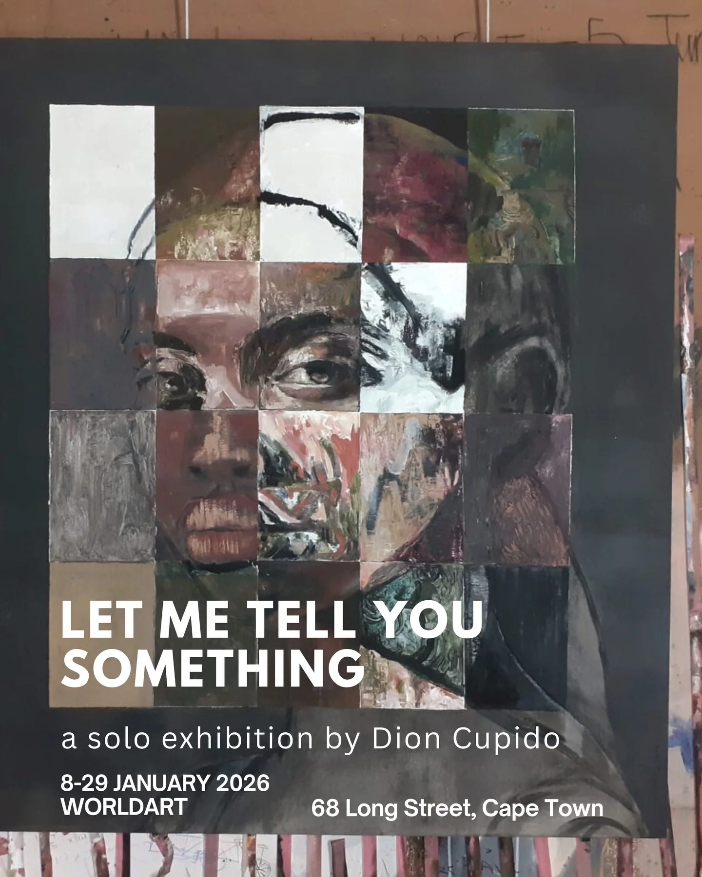 Join us this Thursday, 8 January as we officially kick off the first First Thursdays of the year with &ldquo;𝙇𝙀𝙏 𝙈𝙀 𝙏𝙀𝙇𝙇 𝙔𝙊𝙐 𝙎𝙊𝙈𝙀𝙏𝙃𝙄𝙉𝙂&rdquo; &mdash; a solo exhibition by Dion Cupido.

In addition, there will be a variety of artw