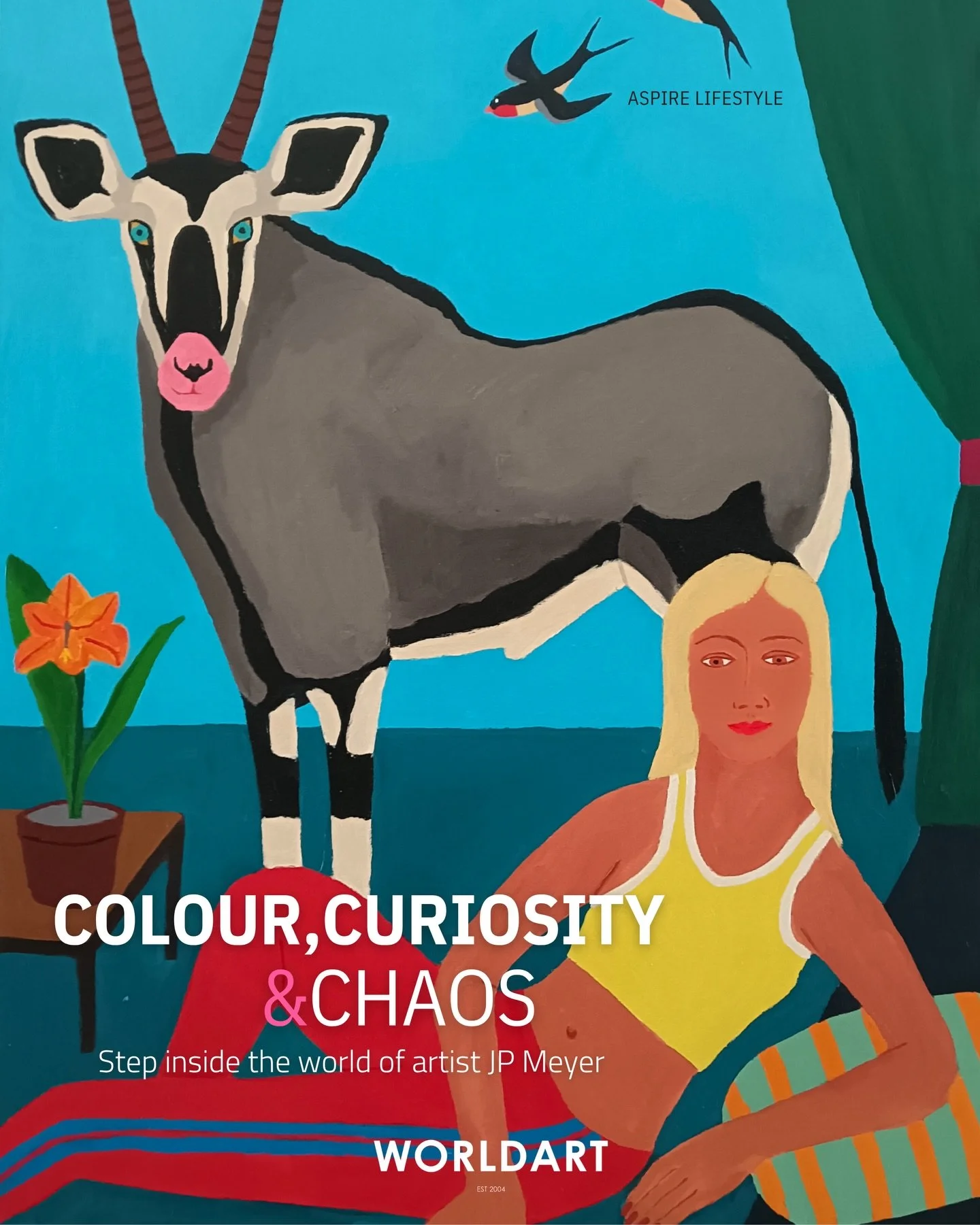 Colour, curiosity &amp; chaos: Step inside the world of artist JP Meyer 

Contemporary South African artist JP Meyer invites viewers into a vibrant visual dialogue where mythology, pop culture and personal memory collide. Known for his bold use of ac