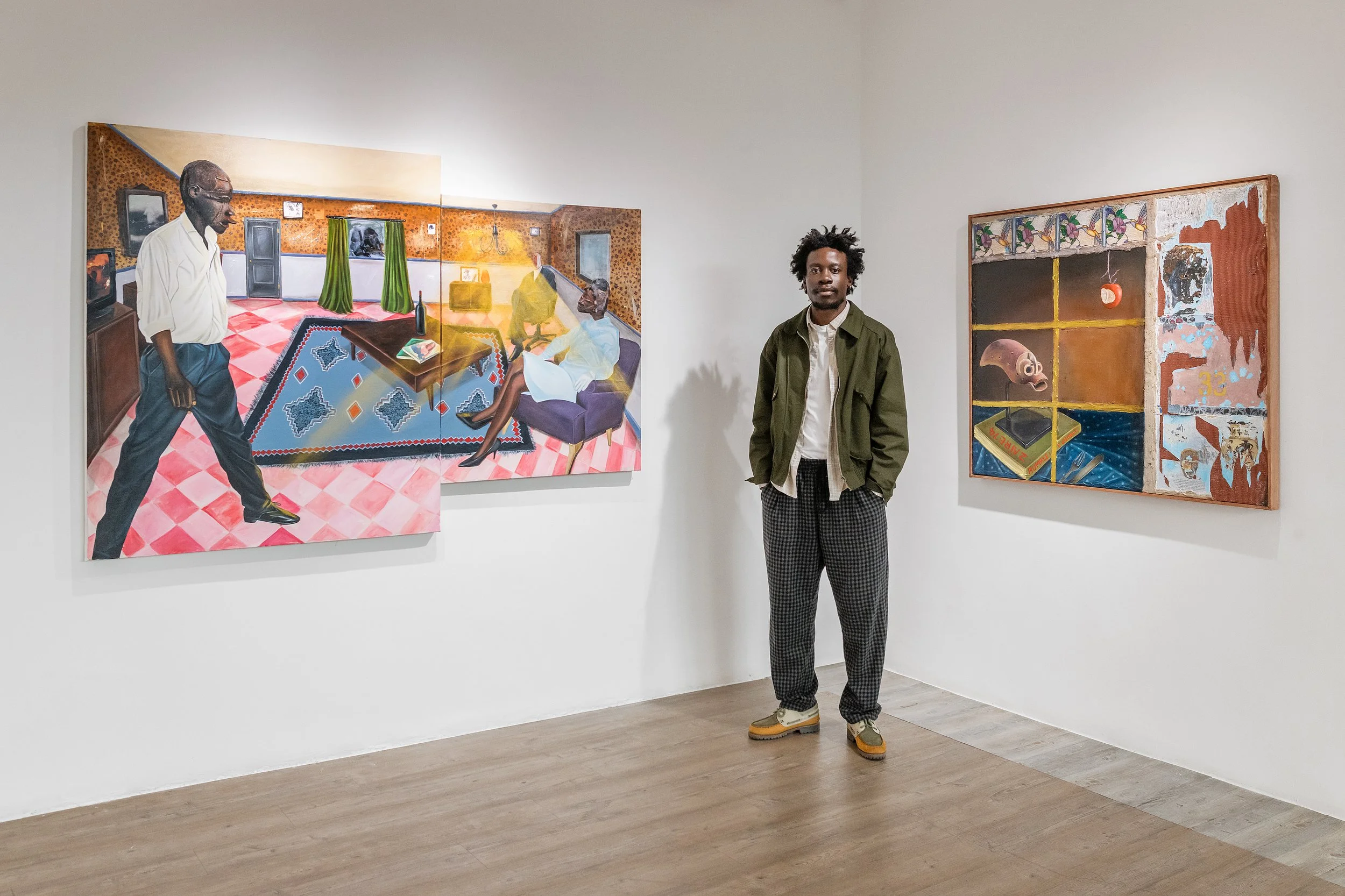      

 
    WHERE WE BECOME   By Nirel Sithole    Where We Become  , a solo exhibition by Tusevo Landu, is a recollection of the many fragments of life that come to inform one’s being. Home is where we can truly find the blueprints of ourselves. The