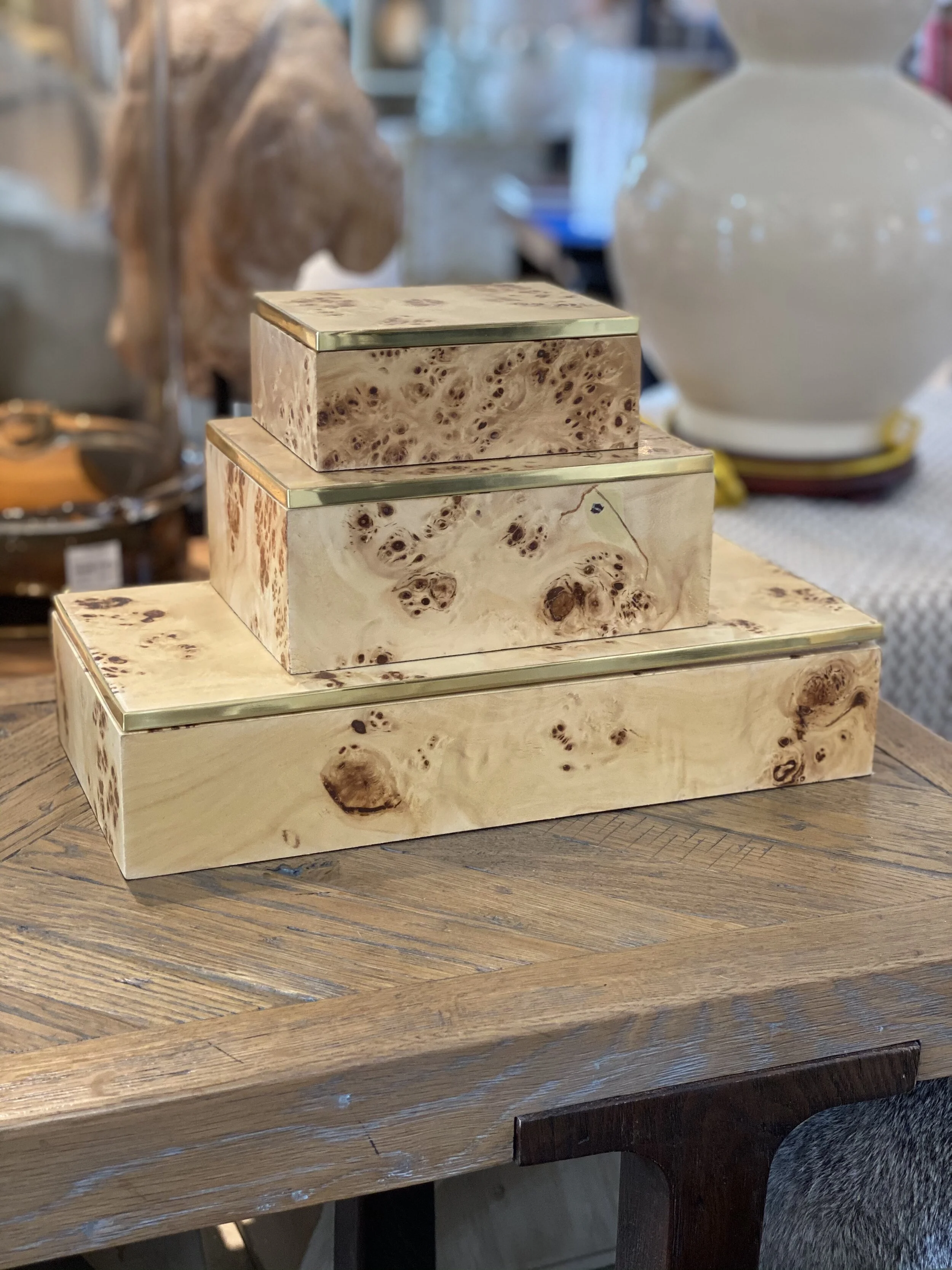 Burl Wood Jewelry Boxes