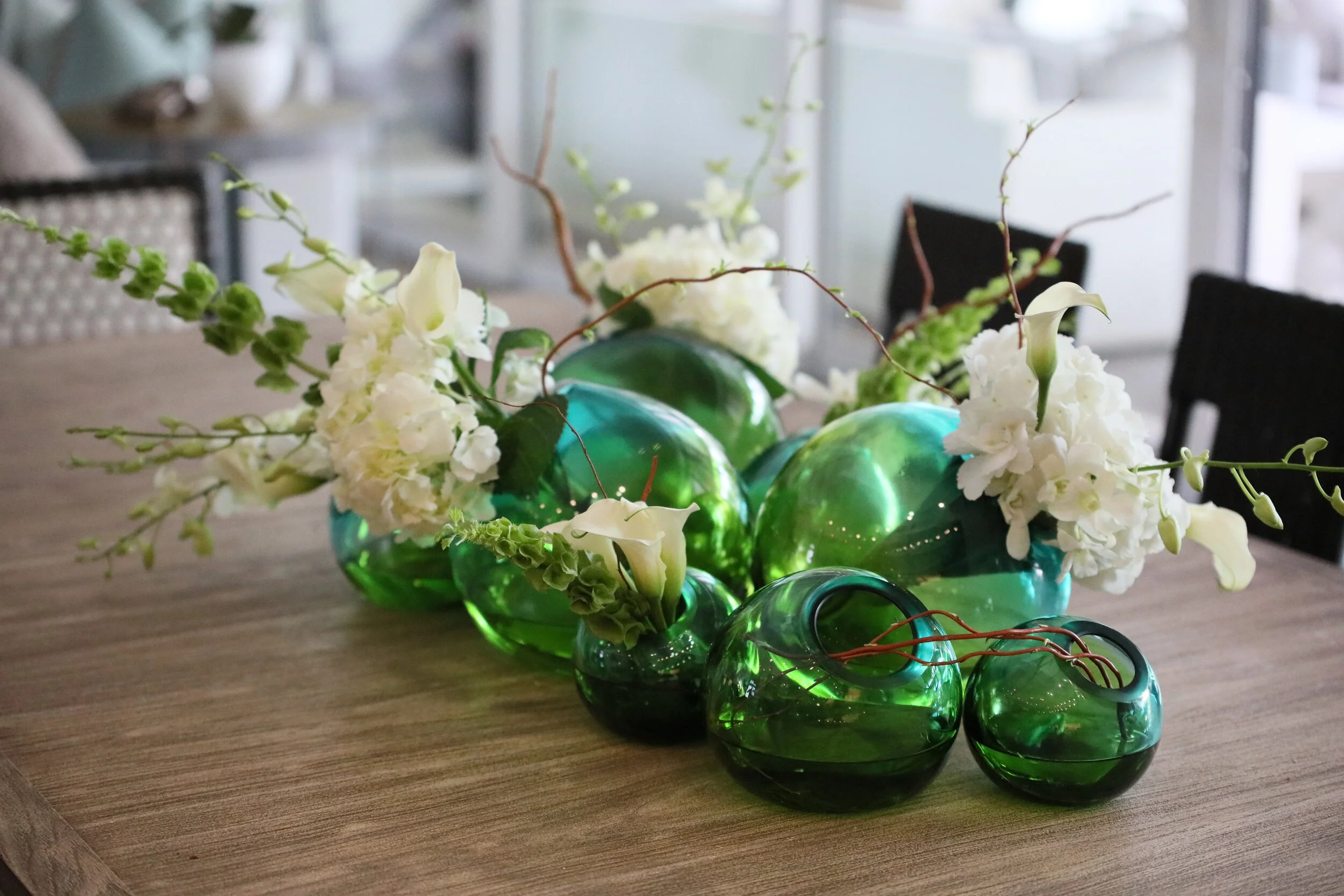 Ombre Ball Vases