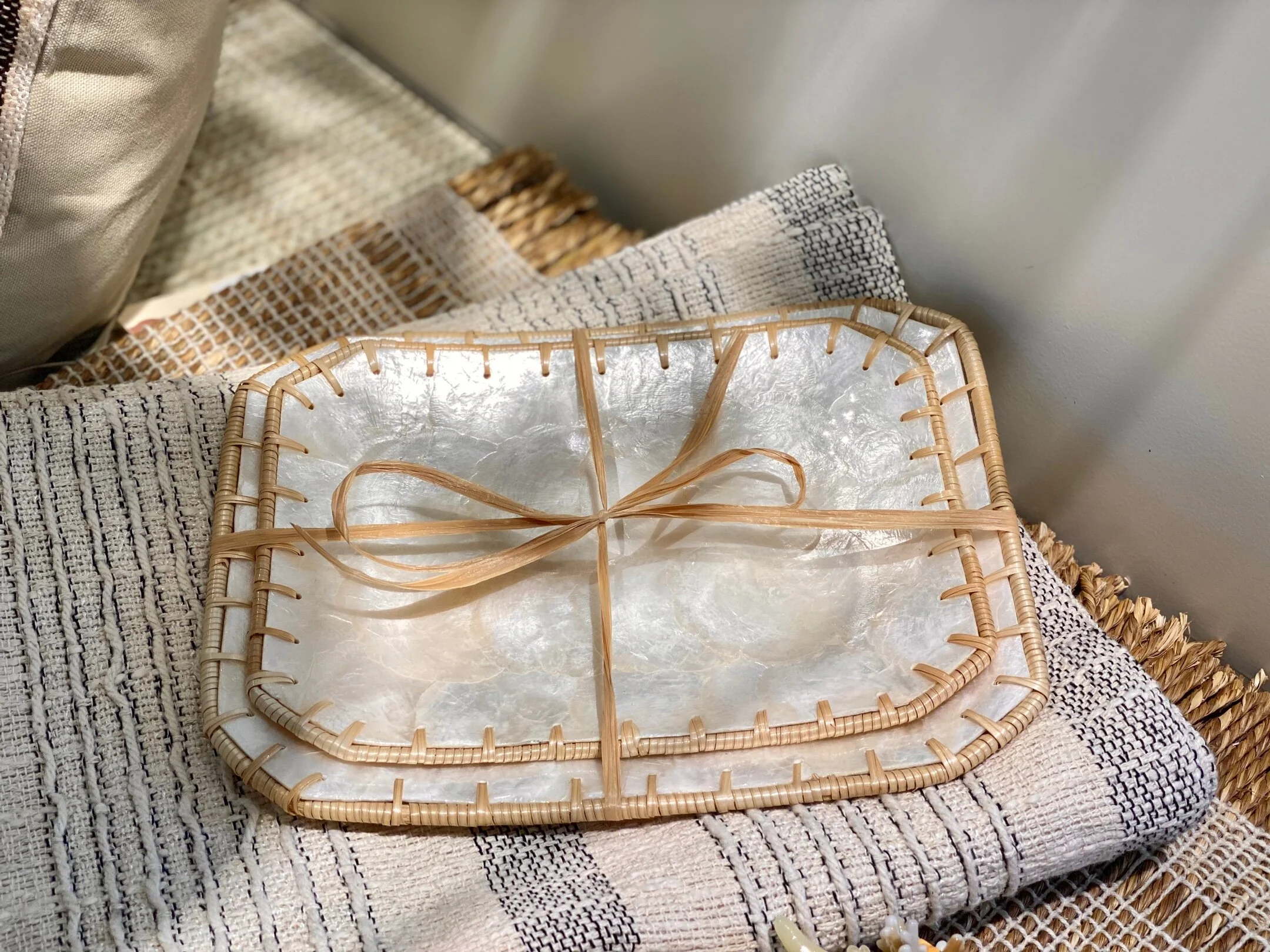 Square Capiz Shell Trays