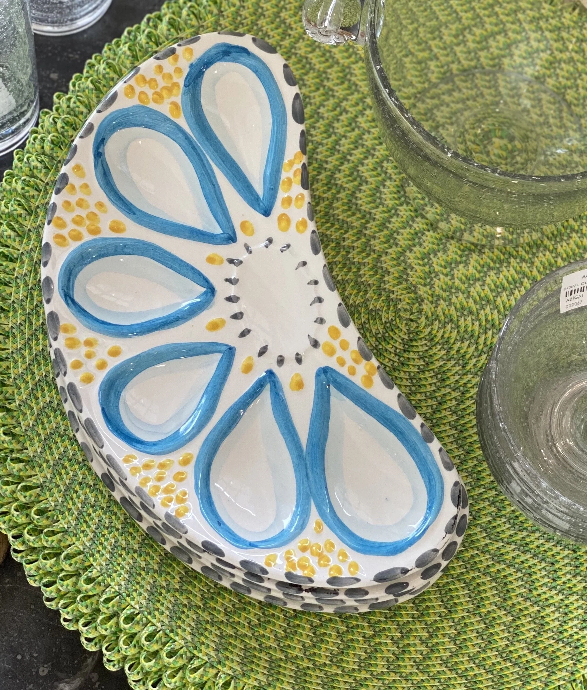 Hand-painted Oyster Plate