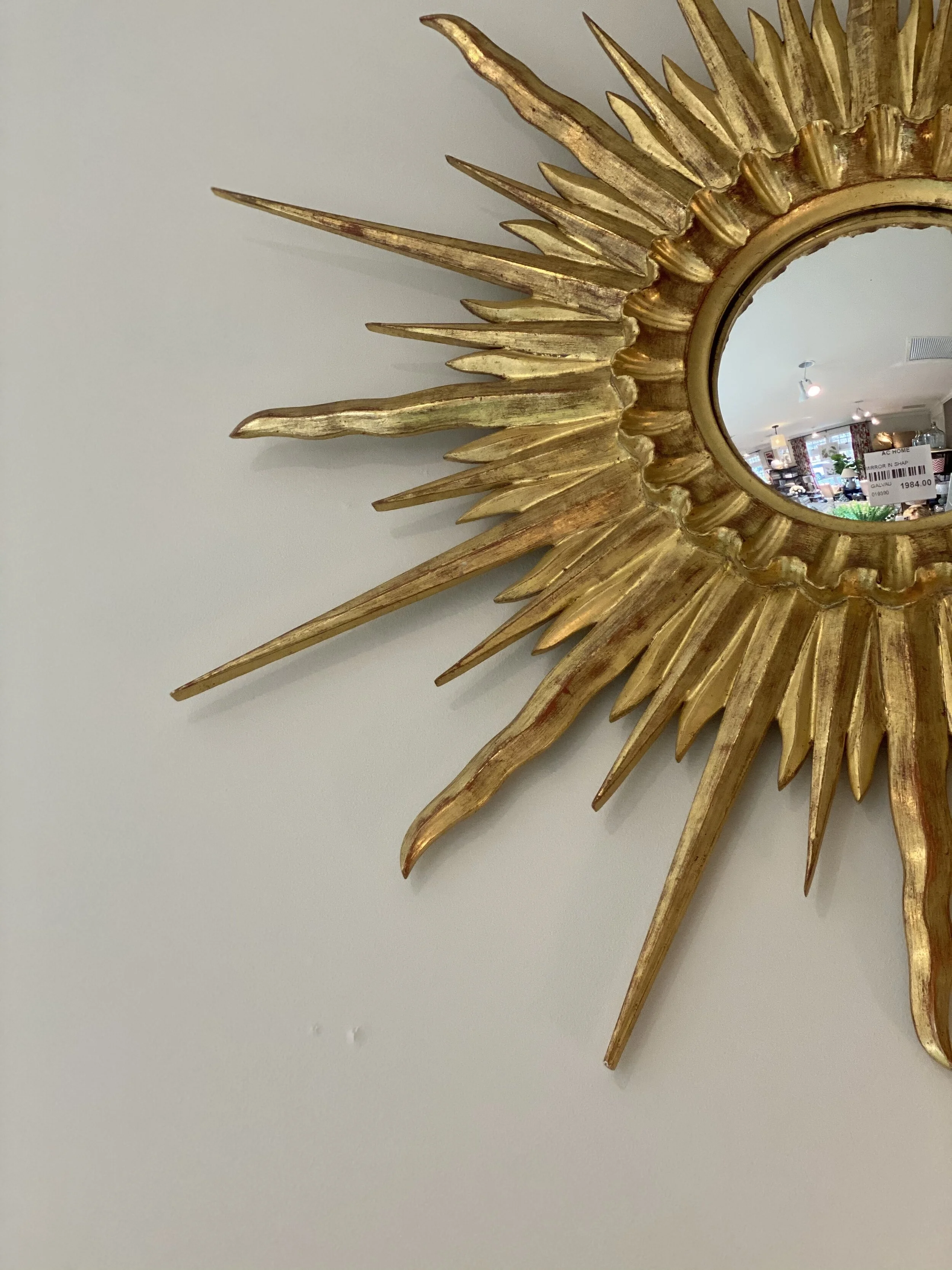 Sunburst Convex Mirror