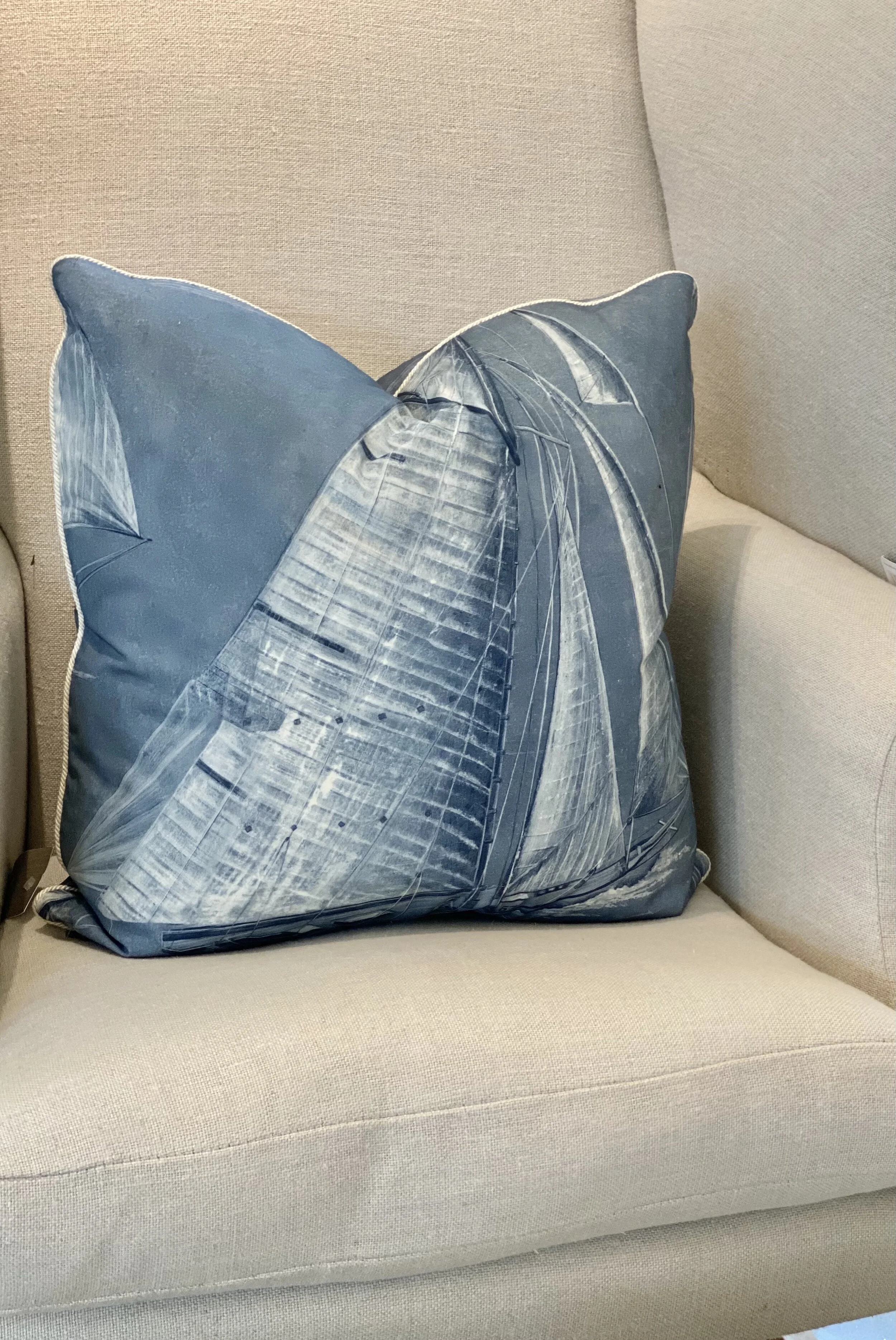 Atlantic Sailboat Pillow