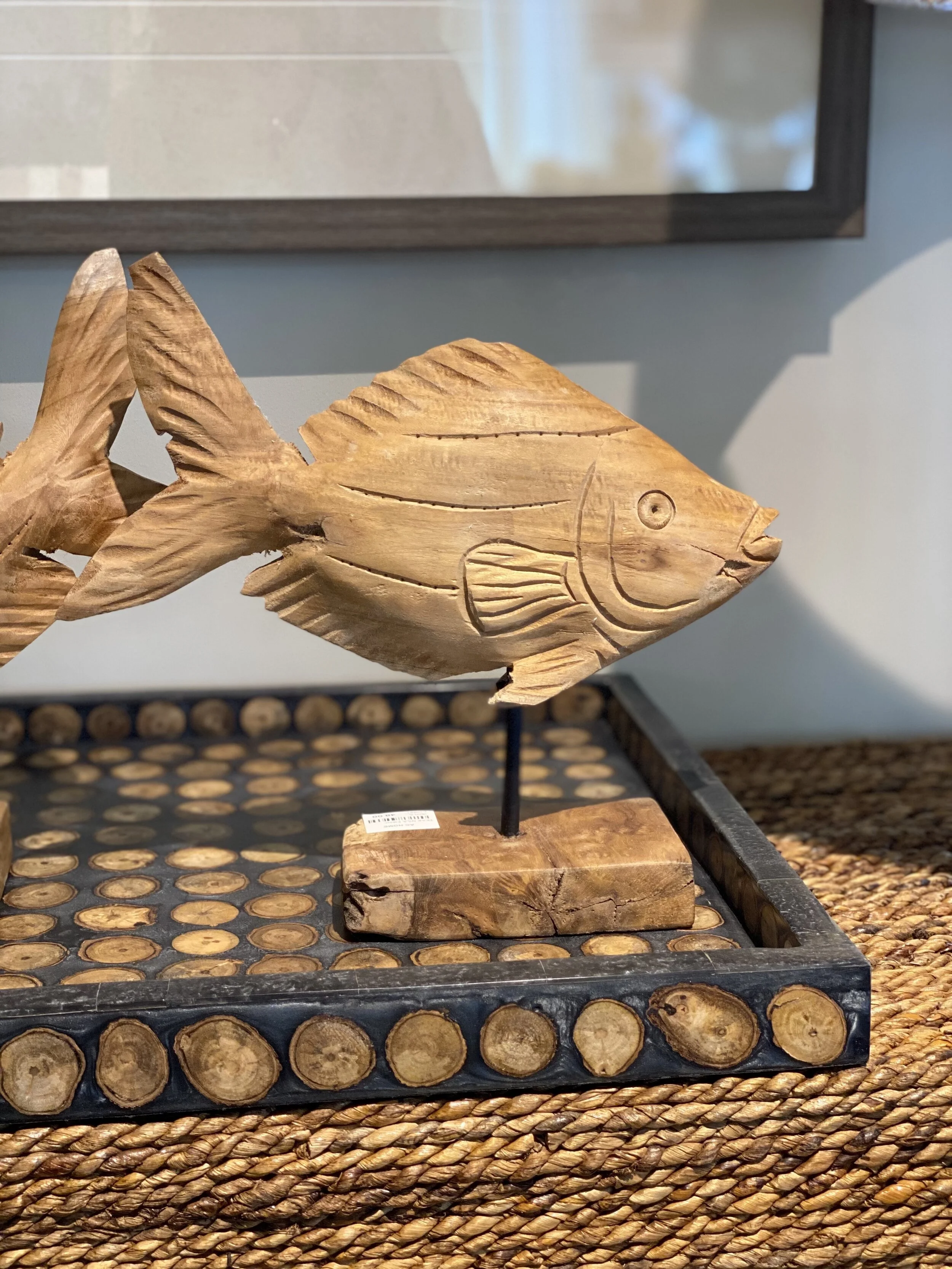Wooden Swimming Carved Fish