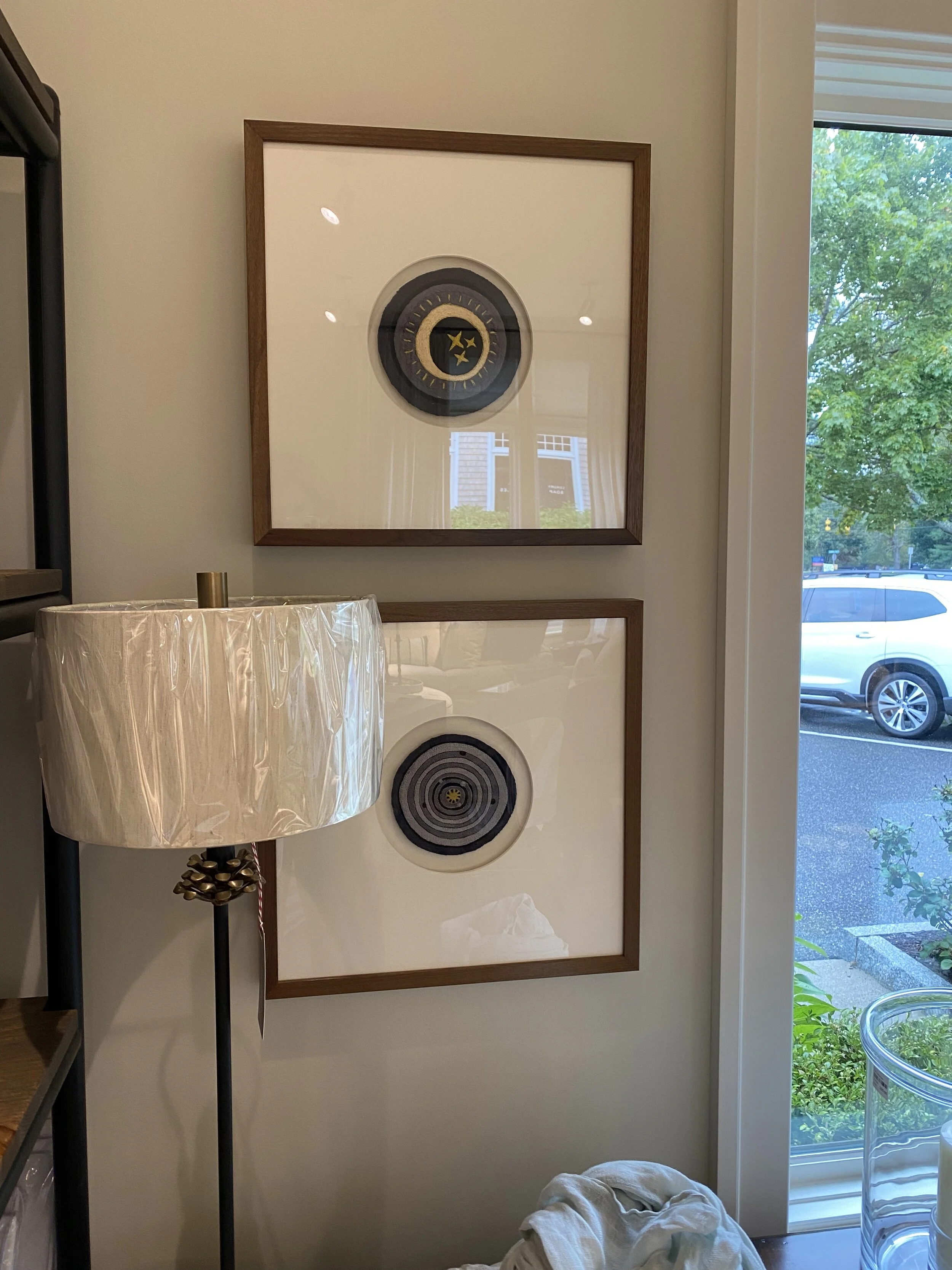 Blue and Grey Solar Patch Art