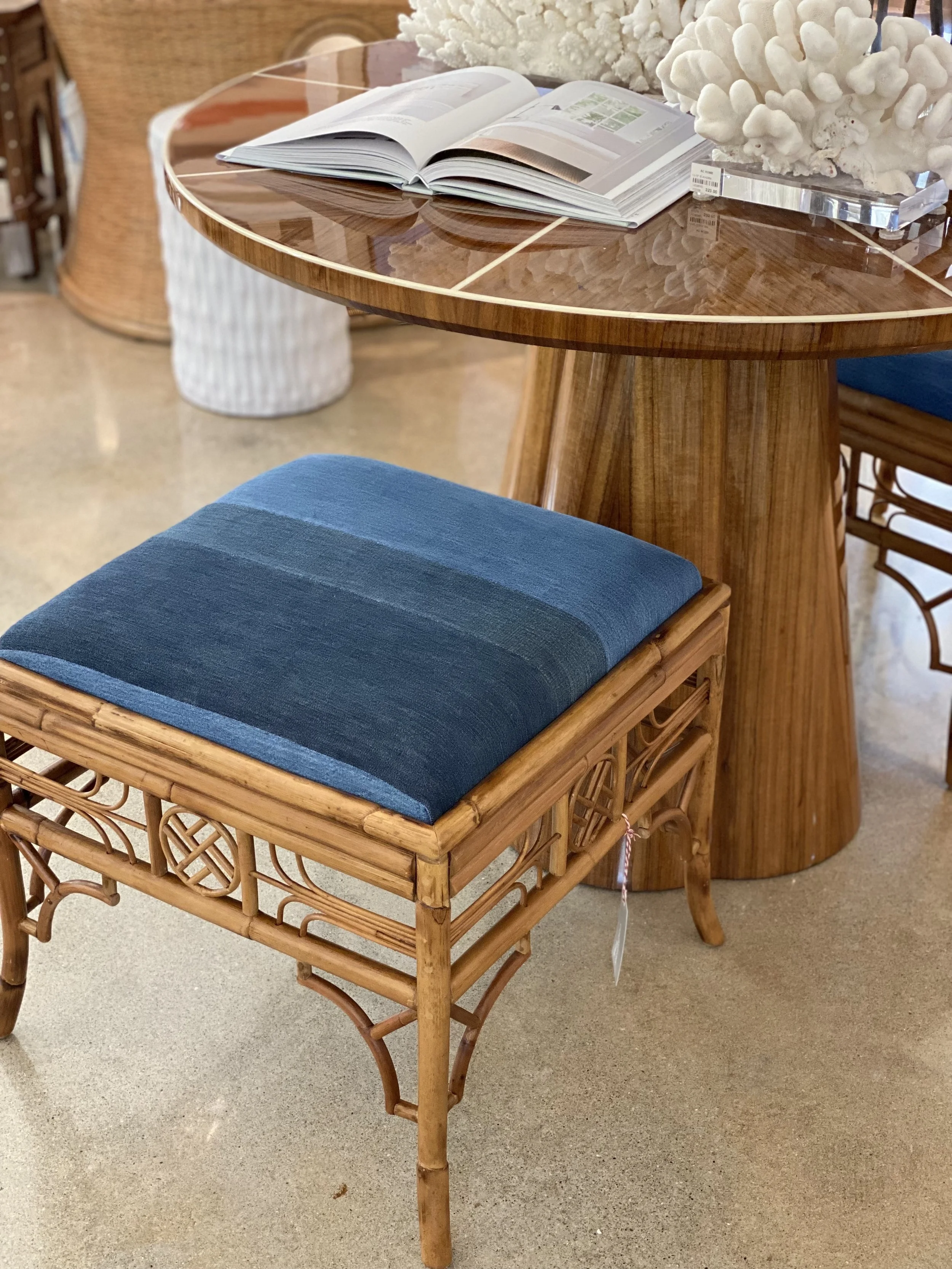 Rattan Square Ottoman