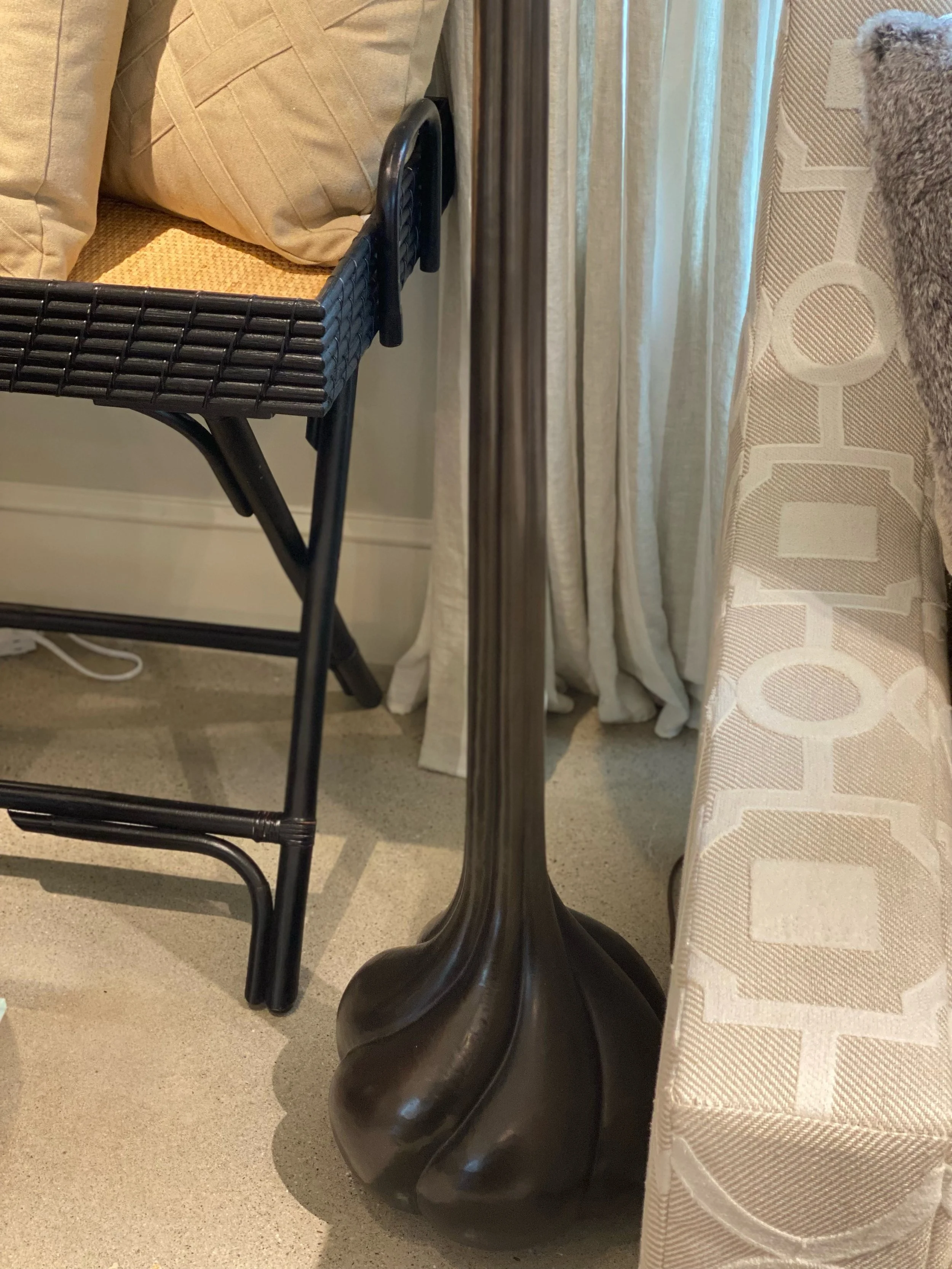 Charcoal Swirl Floor Lamp