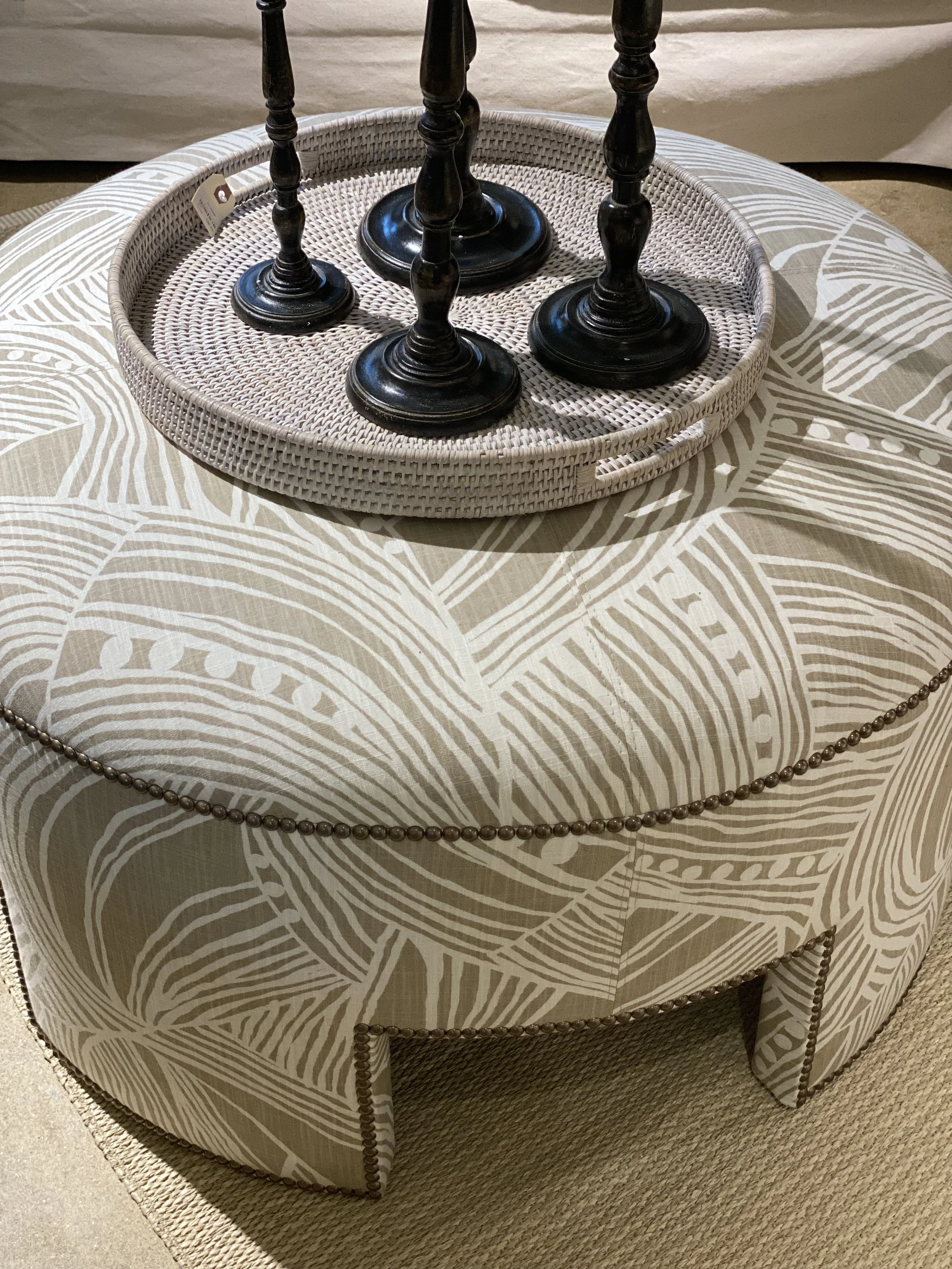 Custom Made Patterned Ottoman