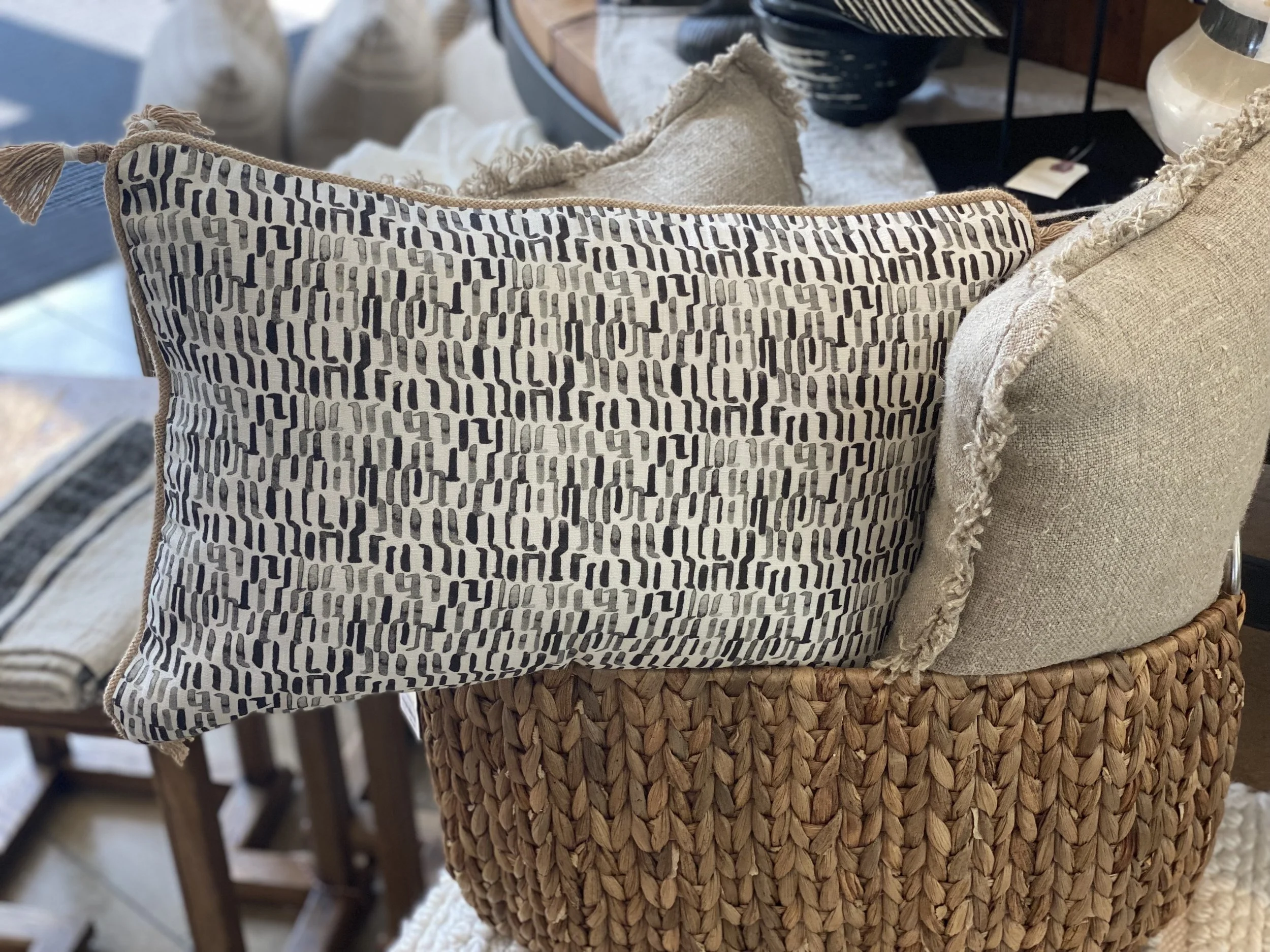 Linen and Hand Dyed Throw