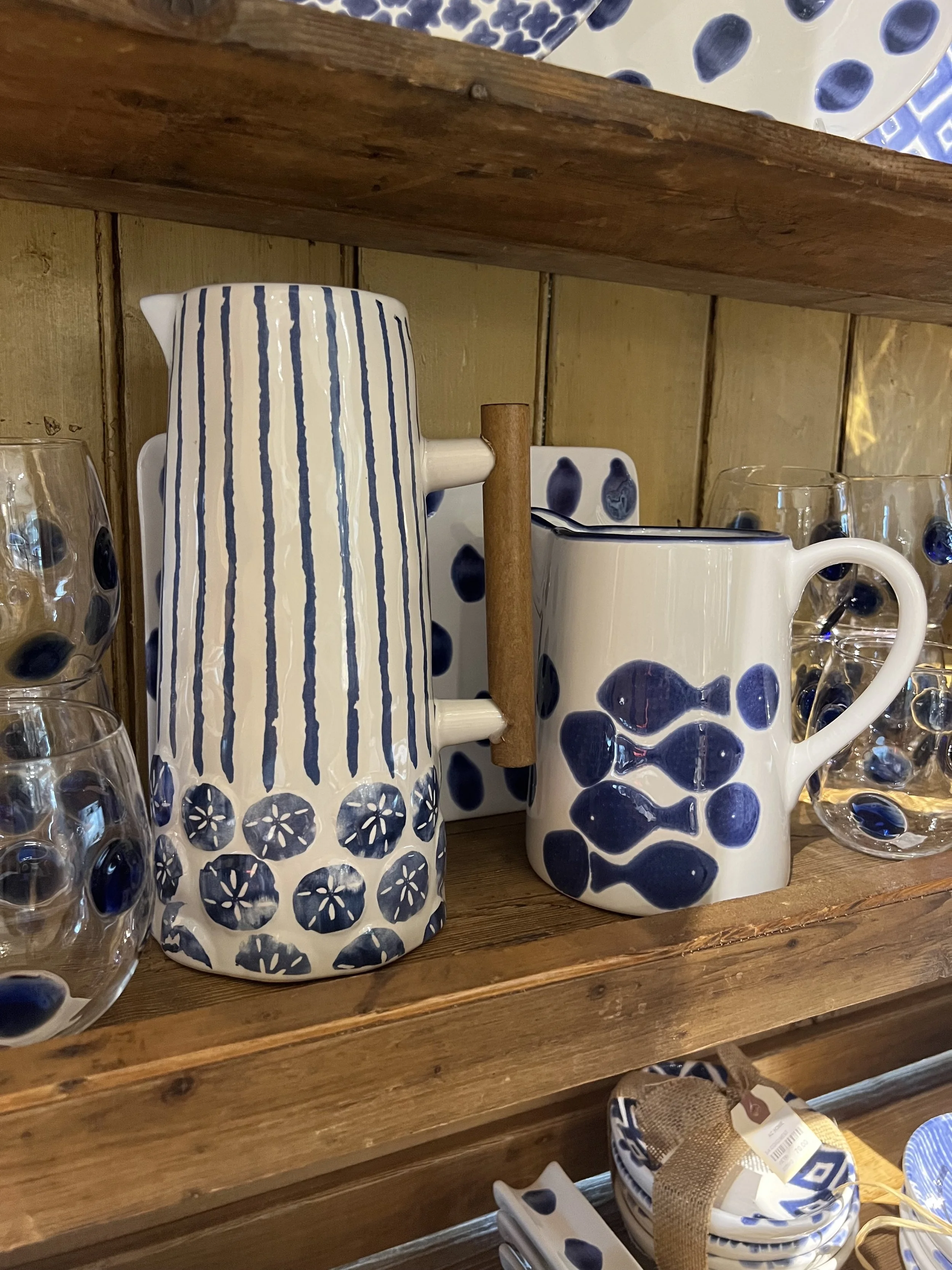 Assorted Blue and White Dining Pieces