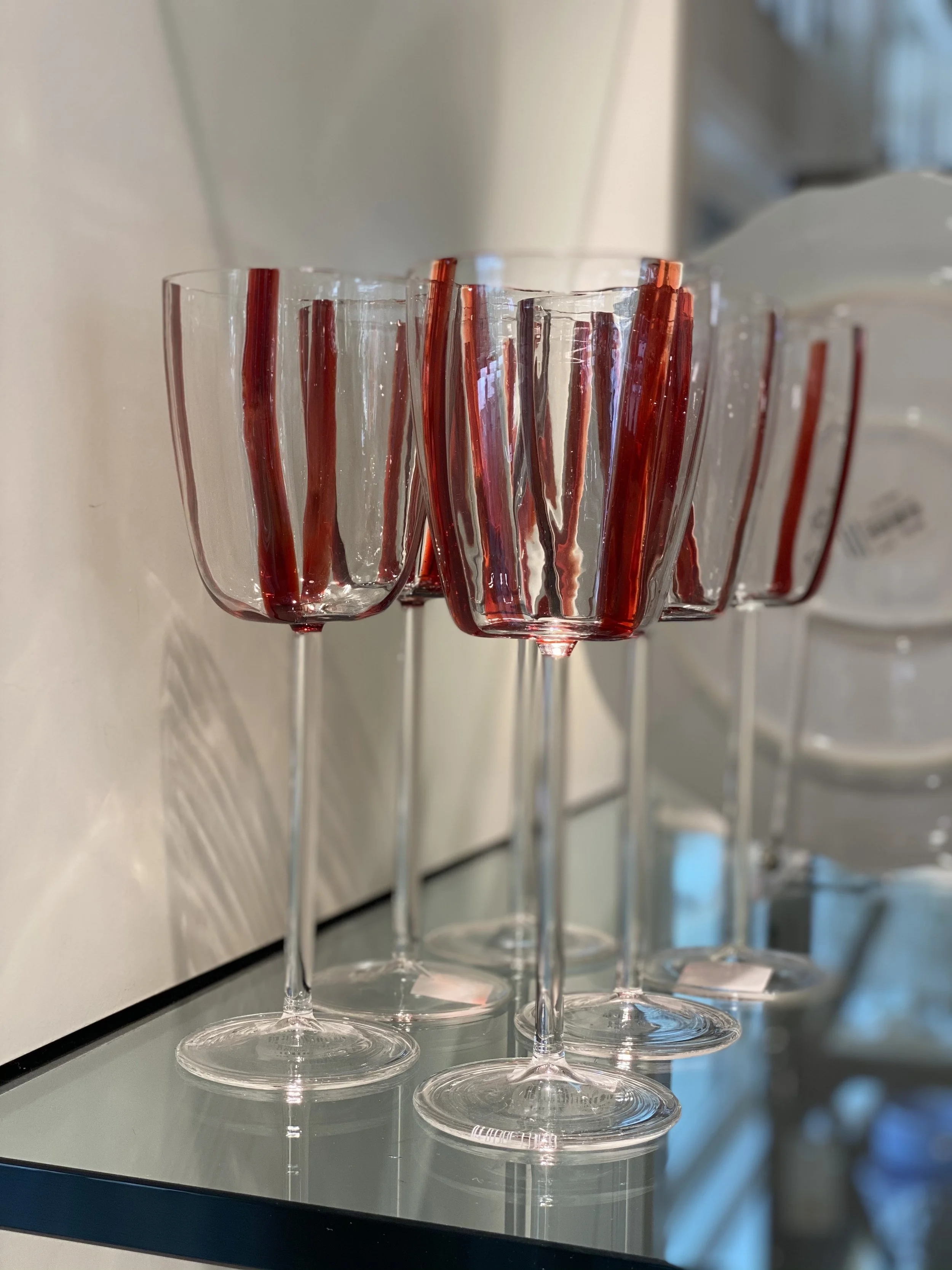 Painted Wine Glasses, Tumbler Cups and Decanter