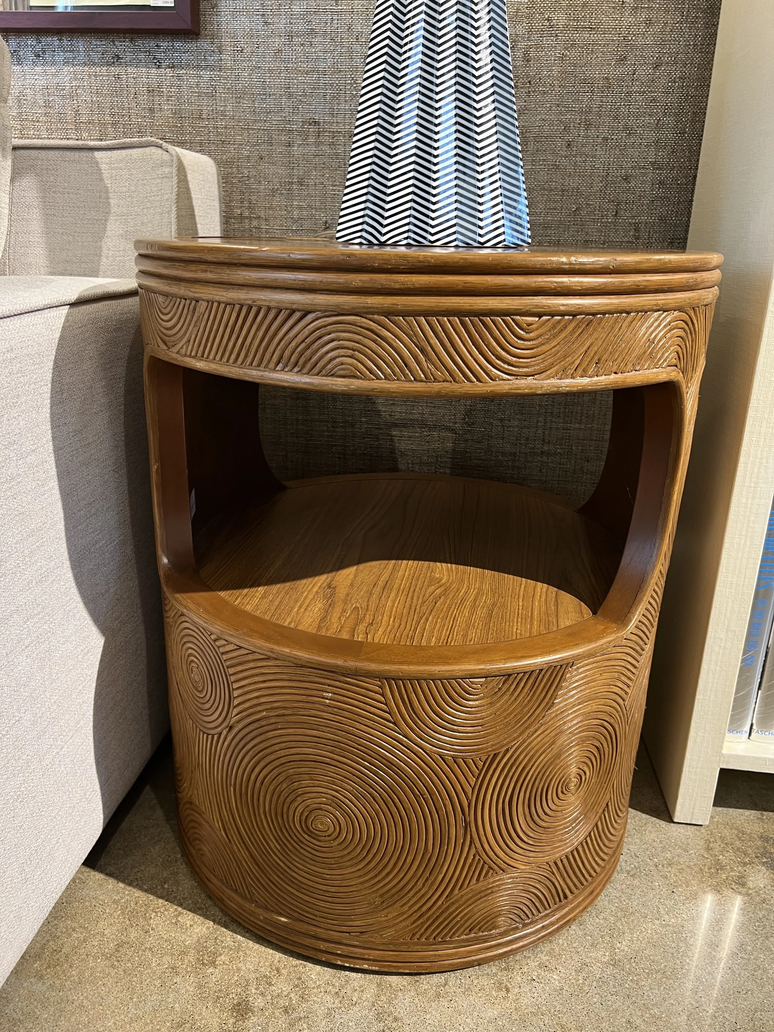 Antique Bamboo Side Table