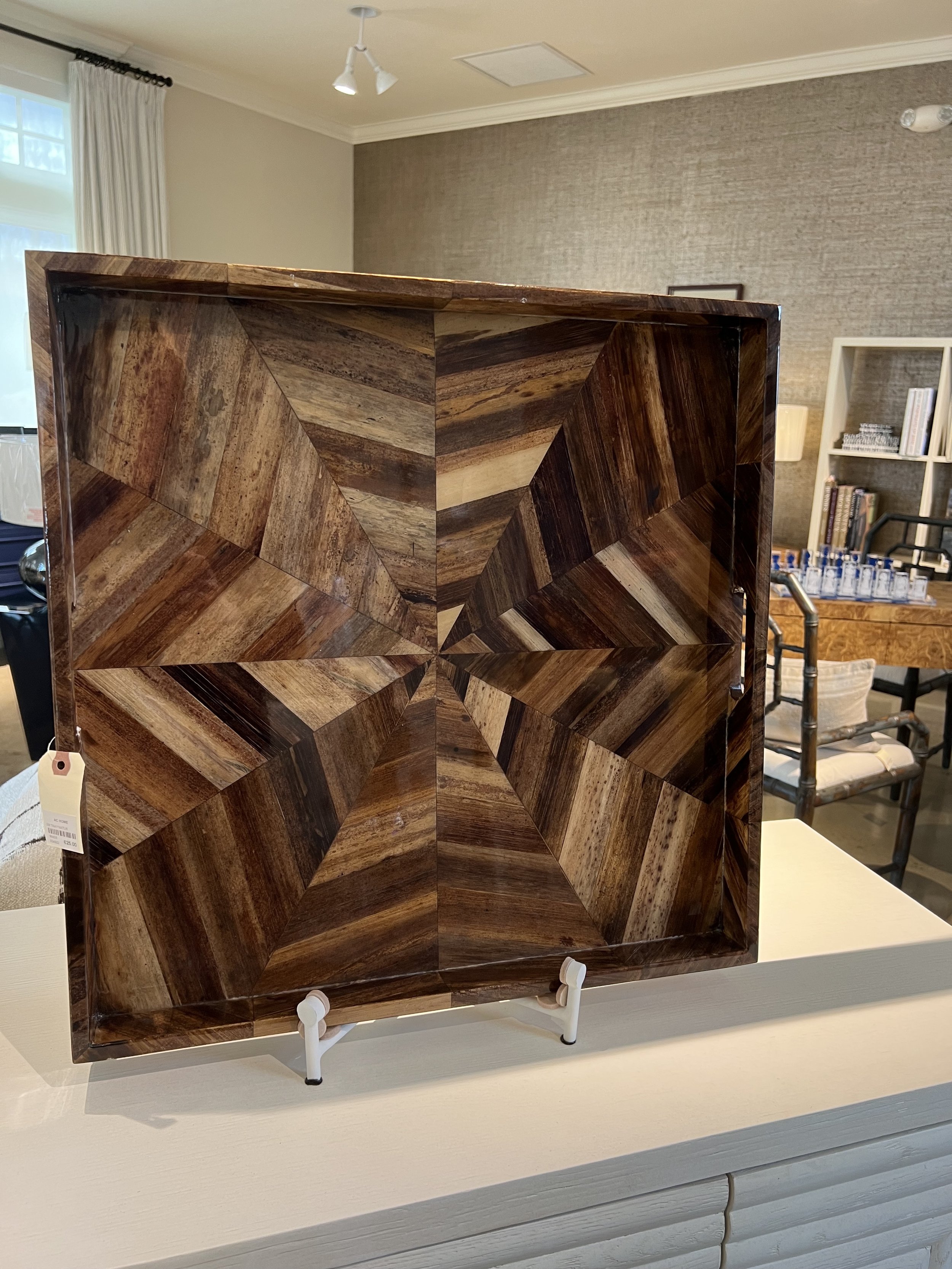 Natural Contrast Wood Tray