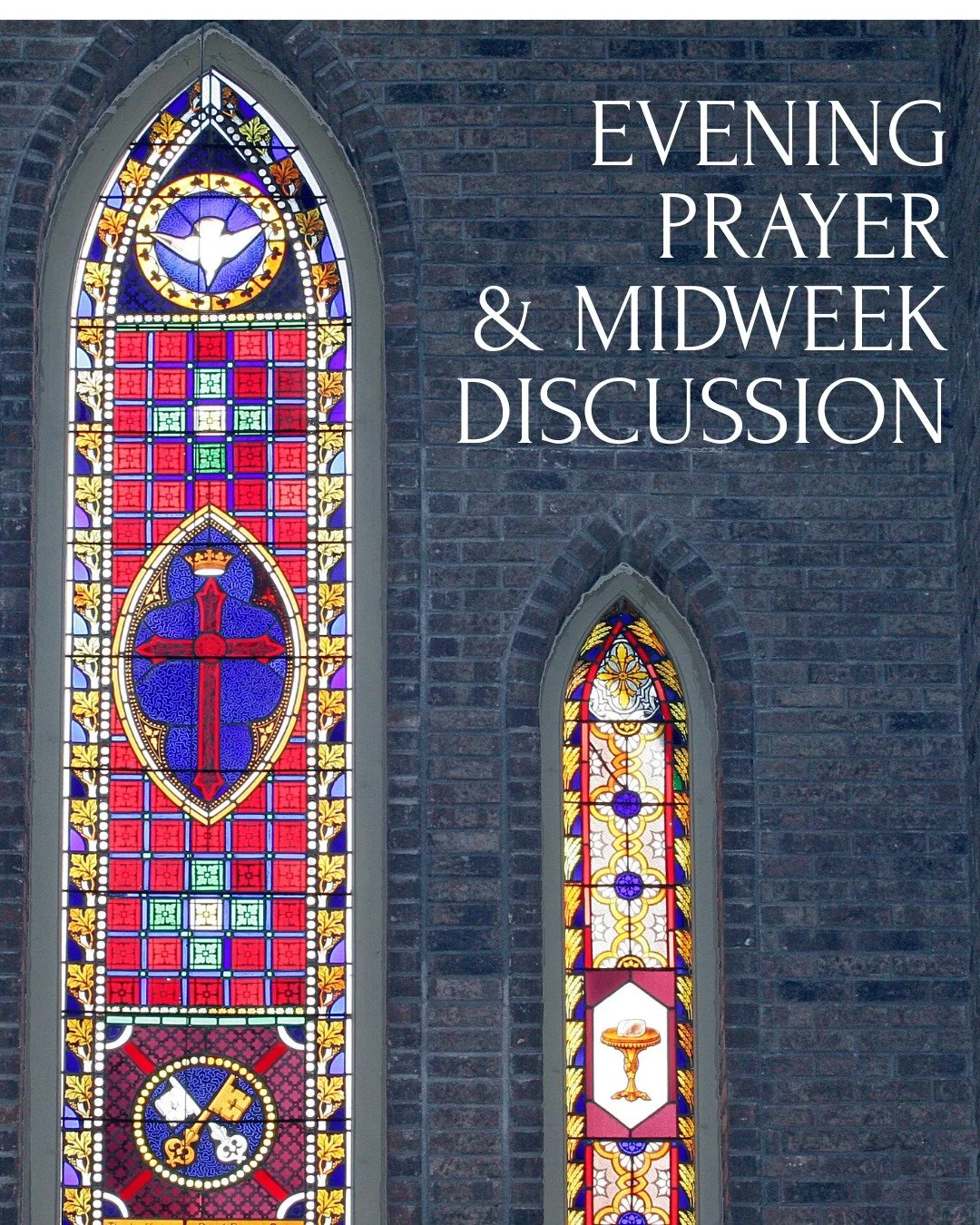 Midweek Discussion: On Wednesday, August 20, we will resume our mid-week discussion group with a course called “Time to Live,” which will explore our common understanding and scriptural perspectives of time.
Evening Prayer Wednesdays at