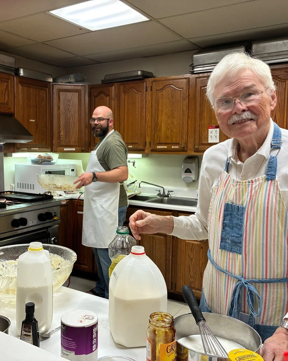 🥞 St. Thomas &agrave; Becket Episcopal Church Men had another very successful Shrove Tuesday Pancake Supper on February 17, 2026. Sixty-eight parishioners, friends, and WVU students attended which raised $817.  All funds raised will go toward ECM Pe