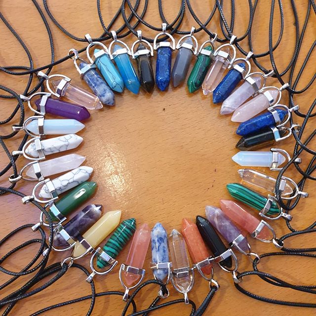 Crystal points 
#crystals #points #pretty #necklace