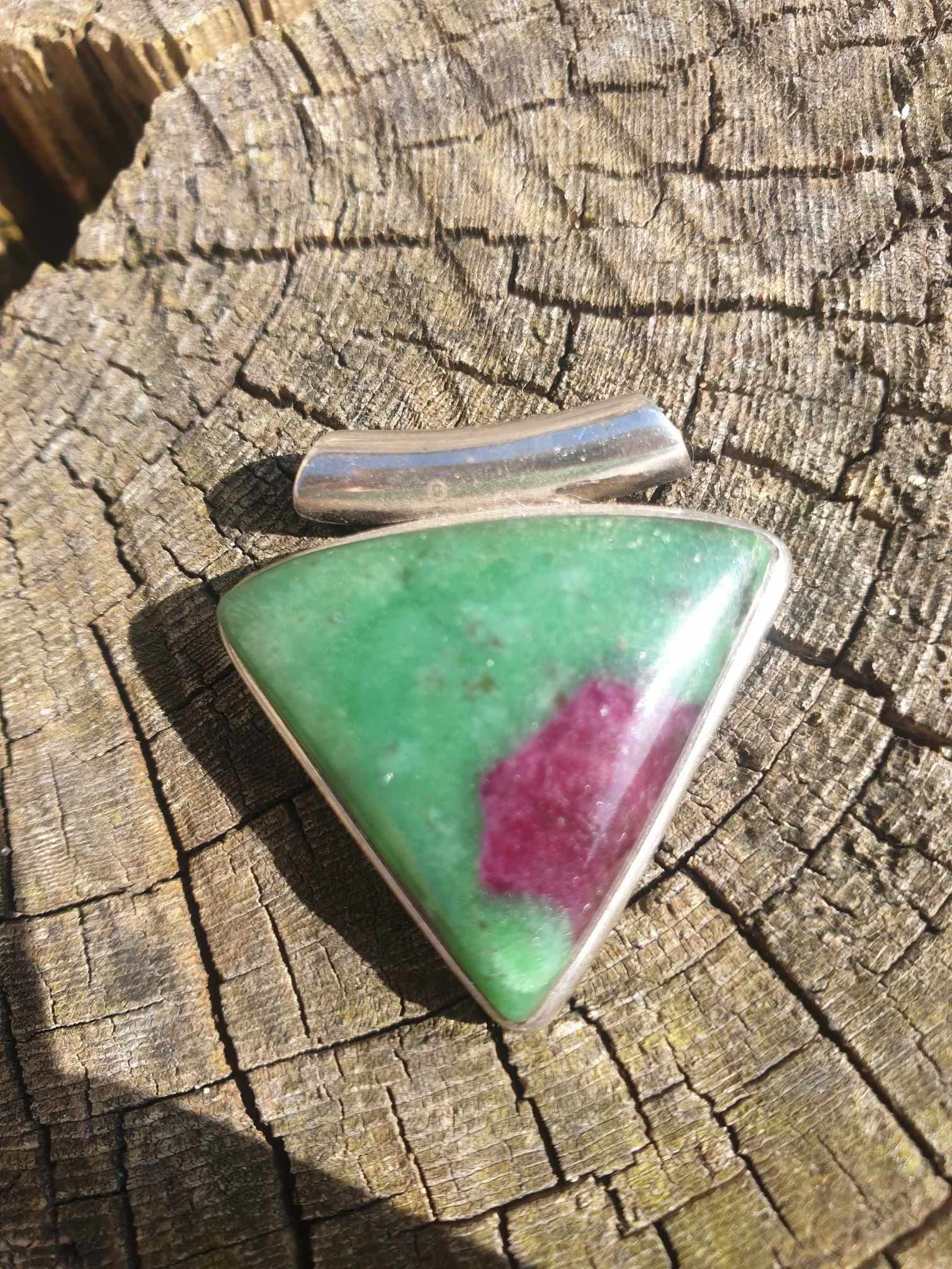 Ruby and Zoisite Pendant