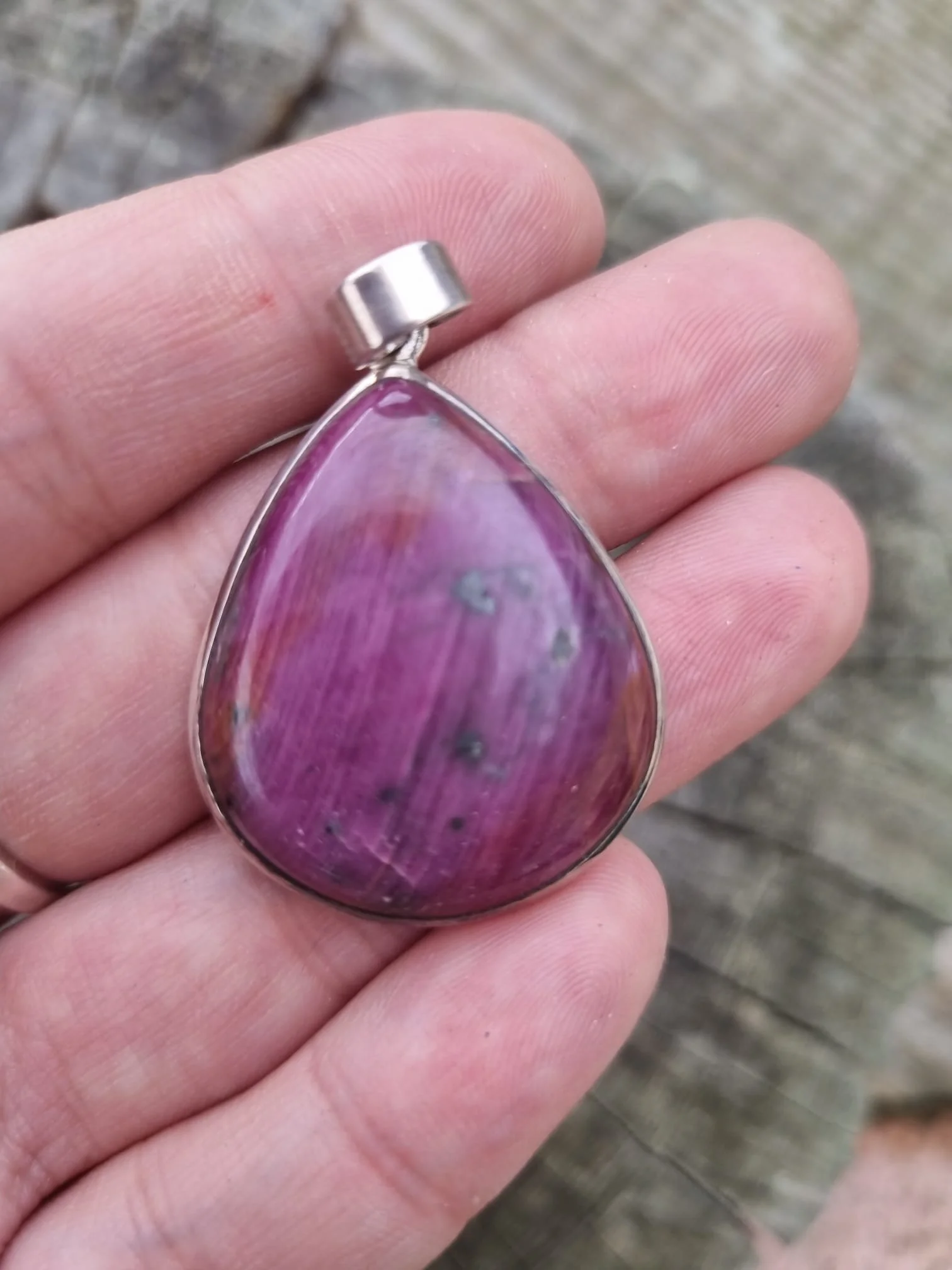 Ruby Teardrop Shaped Pendant