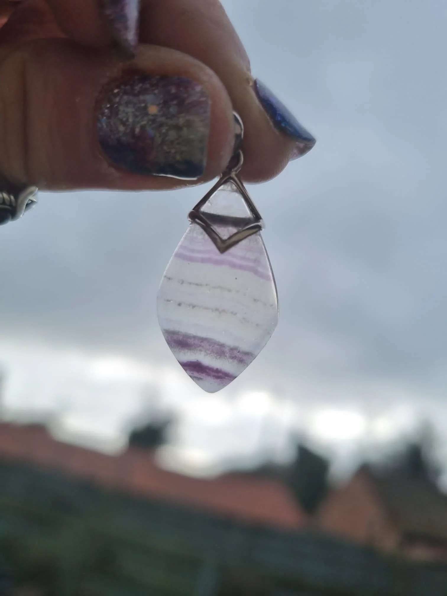Rainbow Fluorite Pendant
