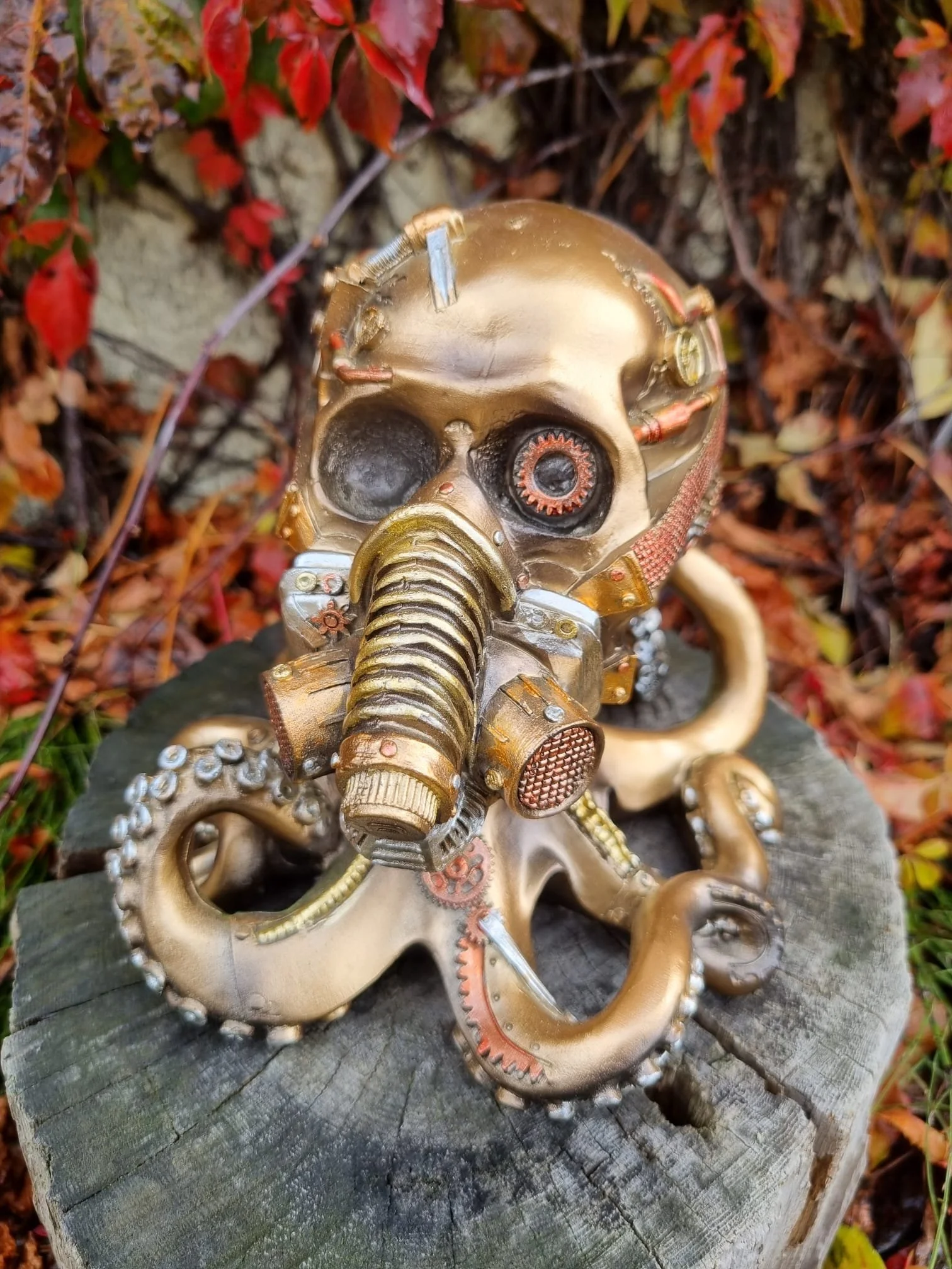 Steampunk Octopus Ornament - Large