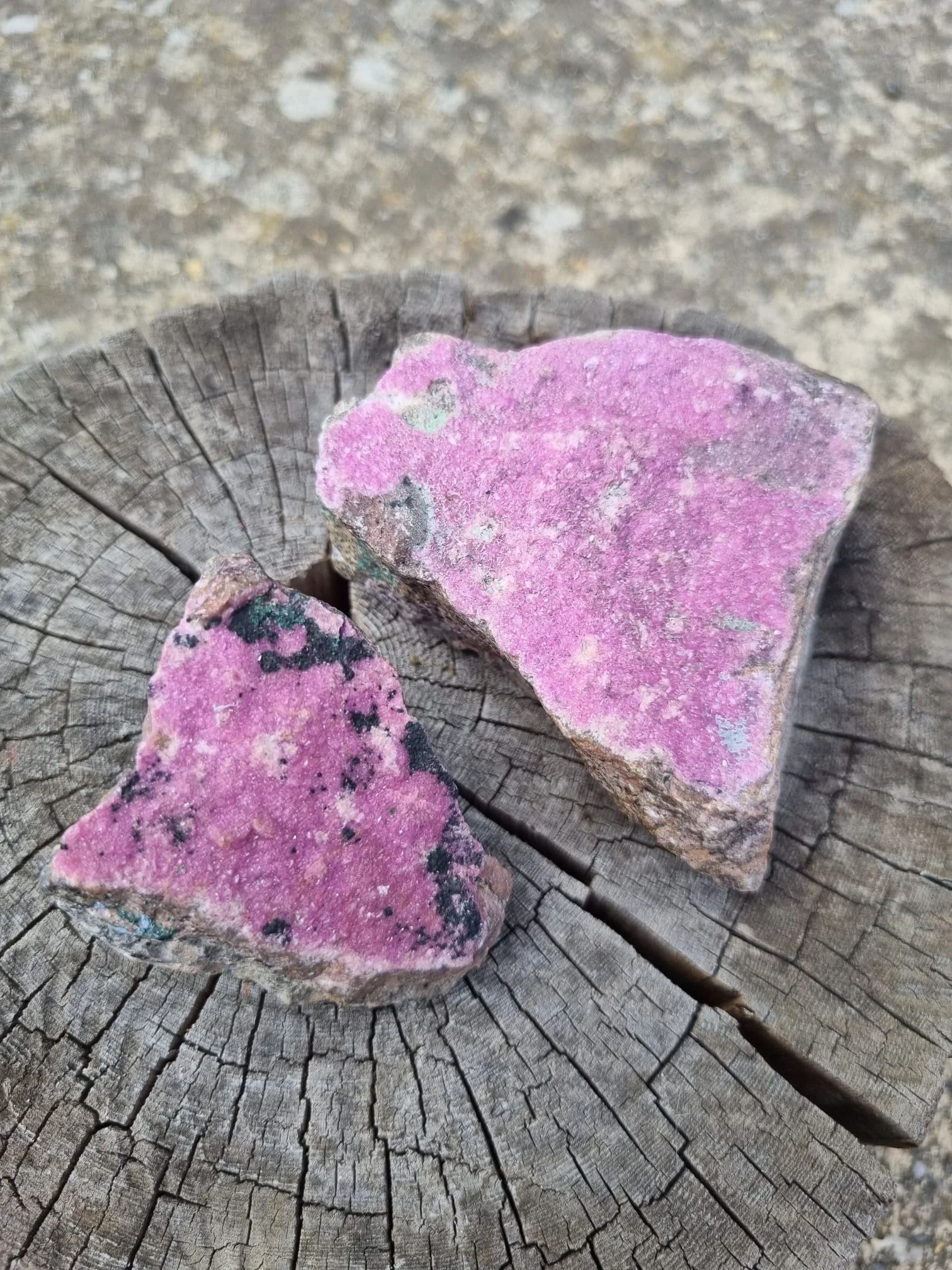 Cobalto Calcite  Clusters - pink