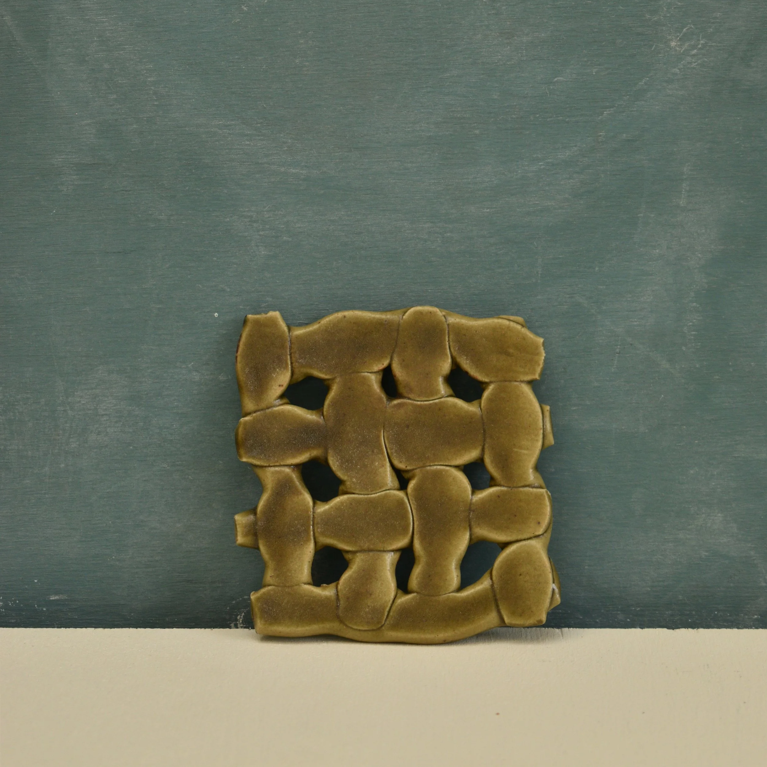 Square Clay Weaving - Olive Oil 5